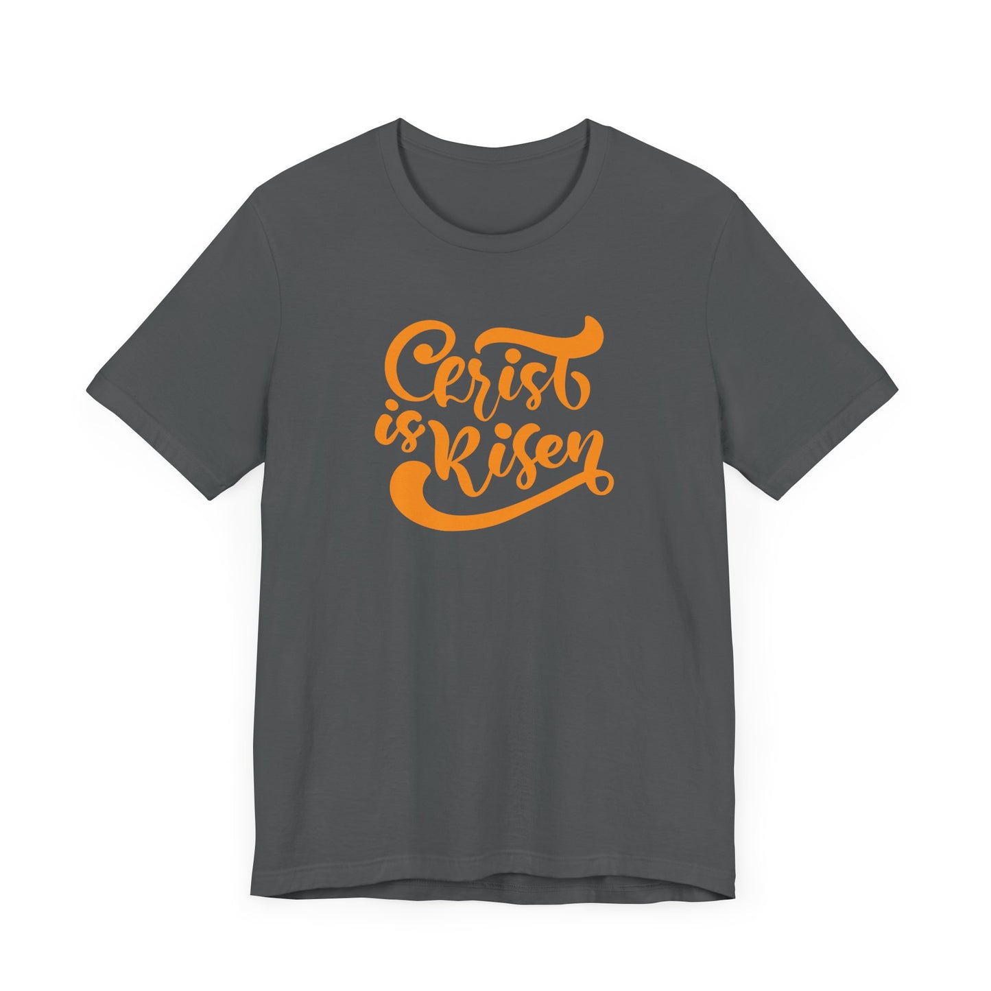 Christ is Risen Orange Print Unisex Jersey Short Sleeve Tee