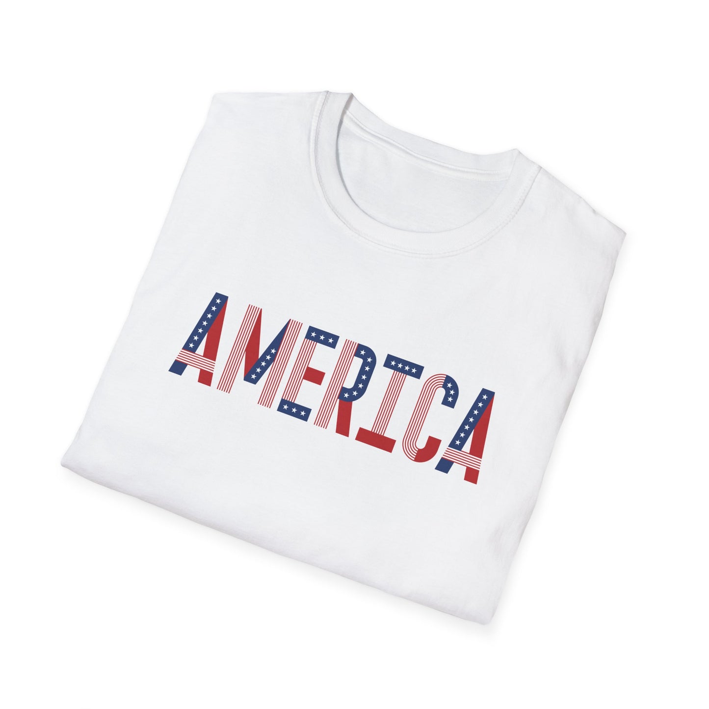 America Patriotic Pride Unisex Softstyle T-Shirt