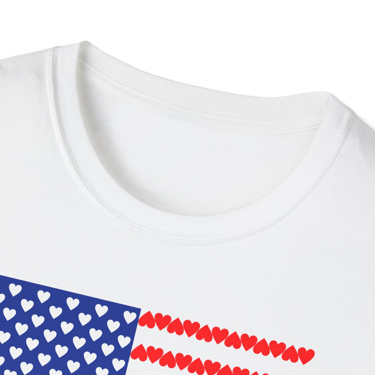 Patriotic Heartbeat Unisex Softstyle T-Shirt