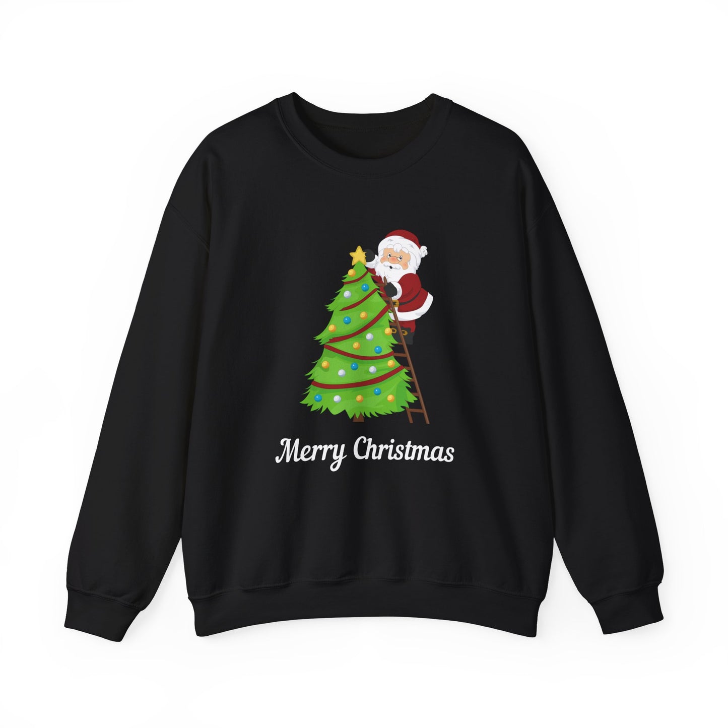 Unisex Heavy Blend Crewneck Sweatshirt Santa Climbing Ladder Merry Christmas π
πβ¨
