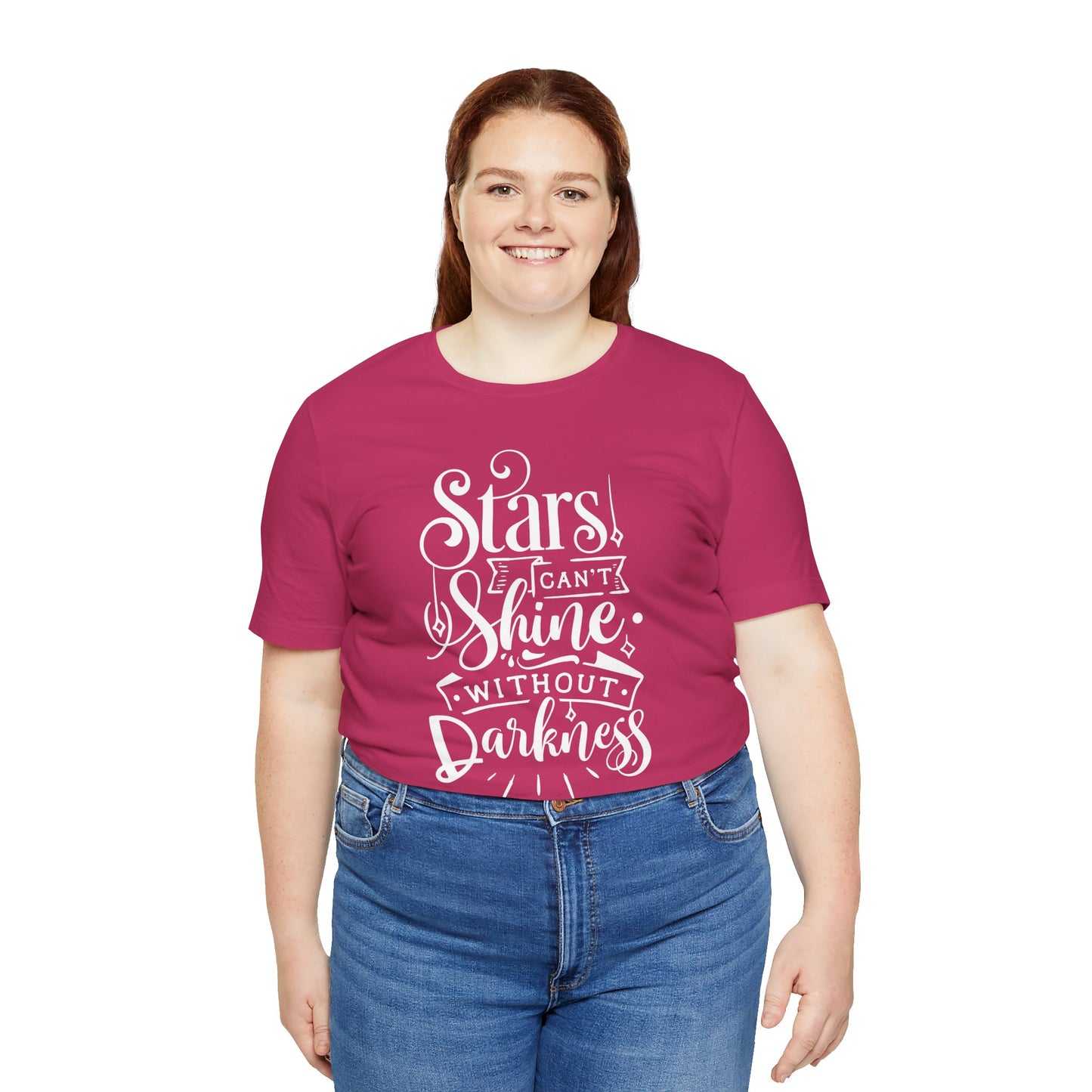 Stars Can't Shine Without Darkness Unisex Jersey Short Sleeve Tee