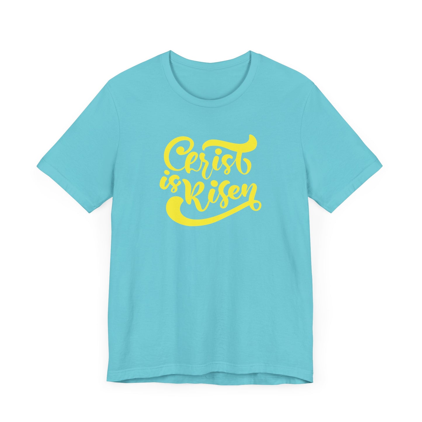 Christ is Risen Yellow Print Unisex Jersey Short Sleeve Tee