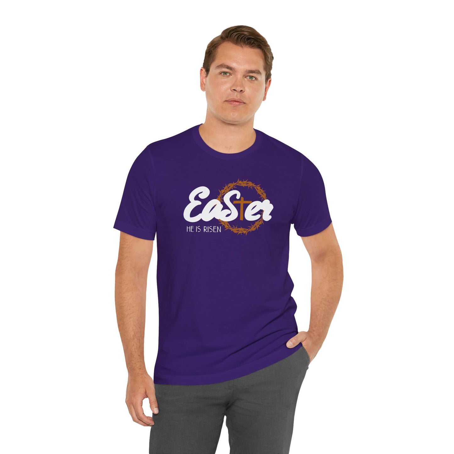 Easter He Is Risen Unisex Jersey Short Sleeve Tee