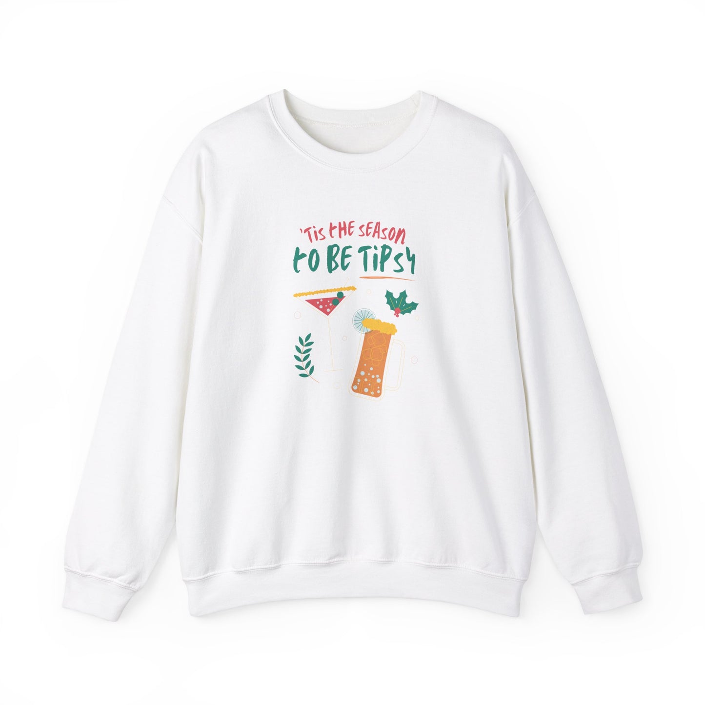 Unisex Heavy Blend Crewneck Sweatshirt Tis The Season To Be Tipsy ๐น๐โจ