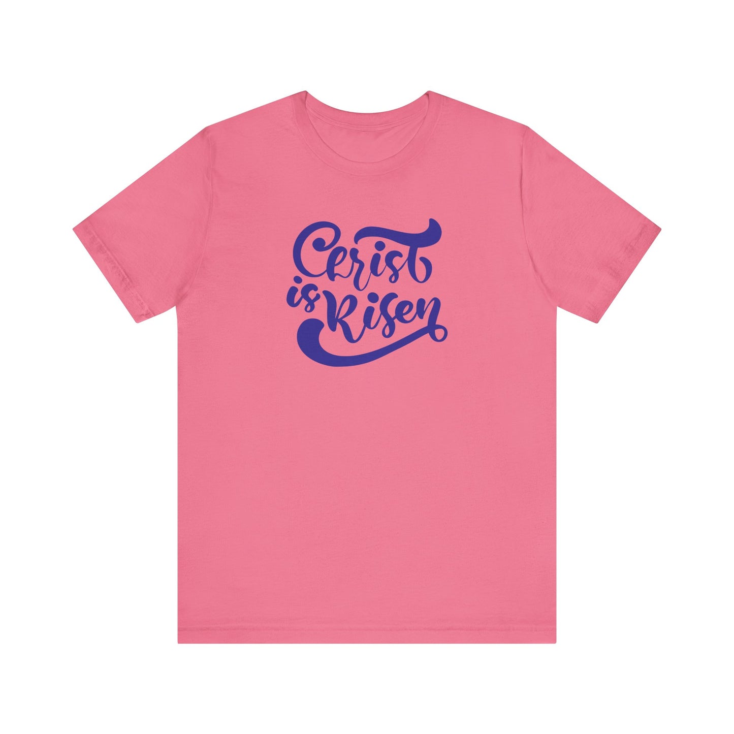 Christ is Risen Navy Print Unisex Jersey Short Sleeve Tee