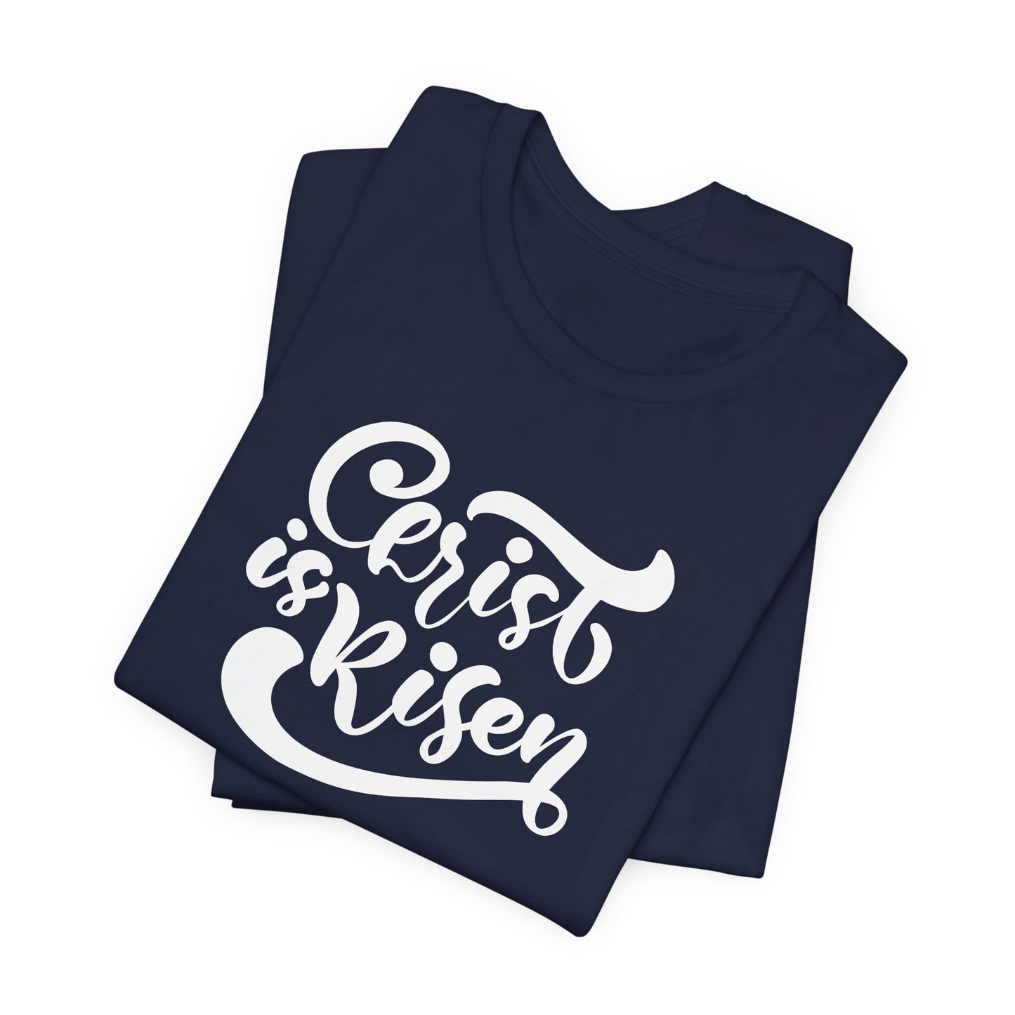 Christ is Risen White Print Unisex Jersey Short Sleeve Tee
