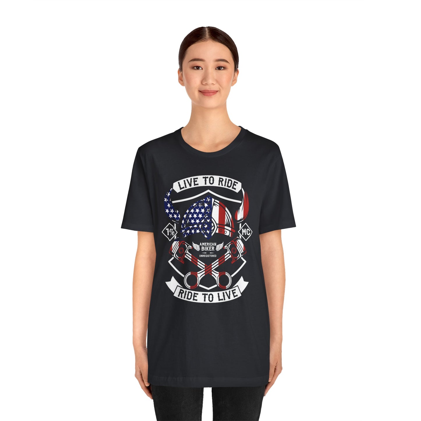 Live To Ride Ride To Live 1% MC Unisex Jersey Short Sleeve Tee