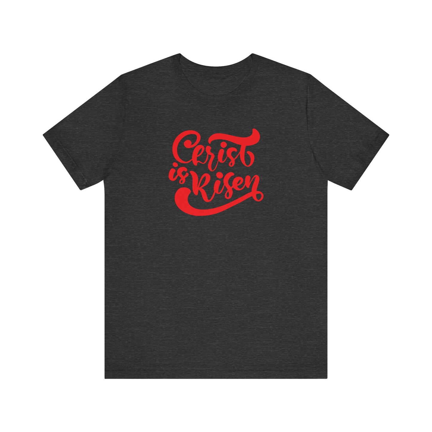 Christ is Risen Red Print Unisex Jersey Short Sleeve Tee