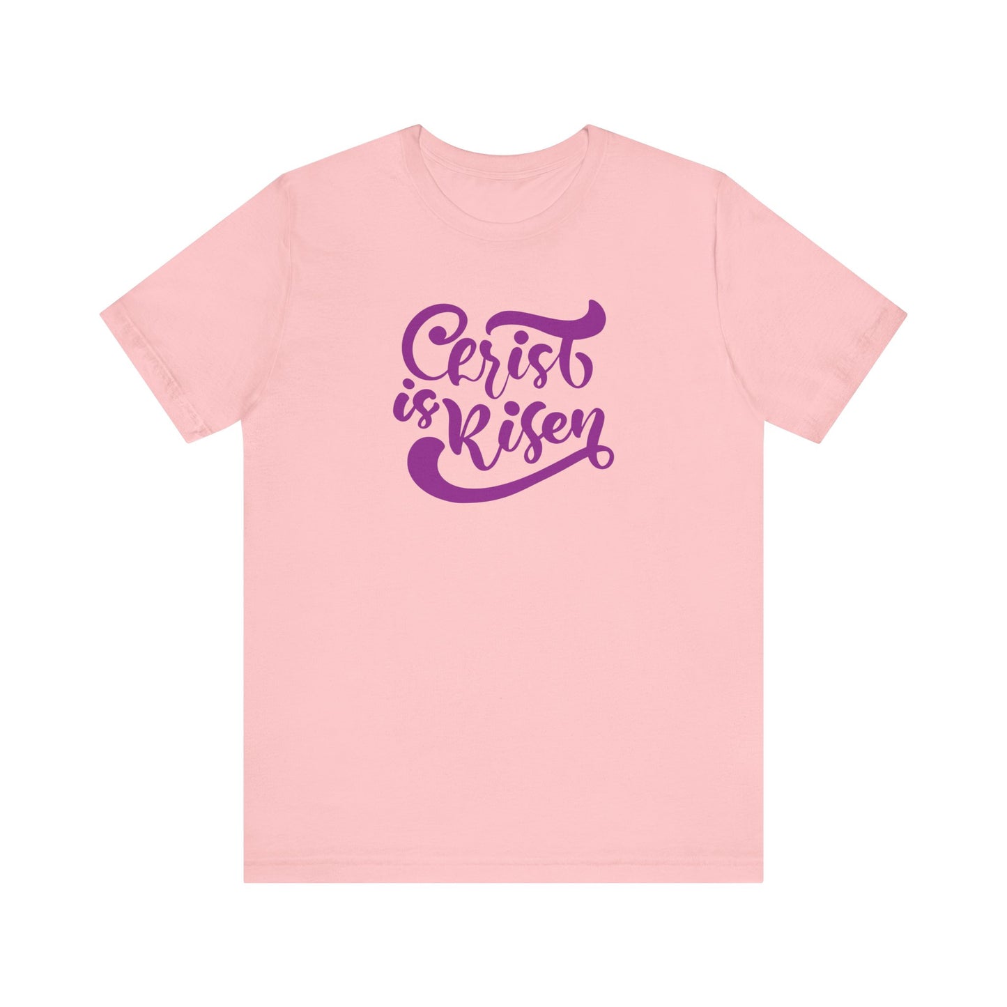 Christ is Risen Purple Print Unisex Jersey Short Sleeve Tee