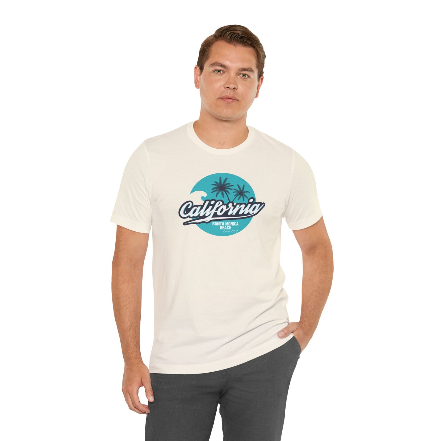 California Santa Monica Beach Unisex Jersey Short Sleeve Tee