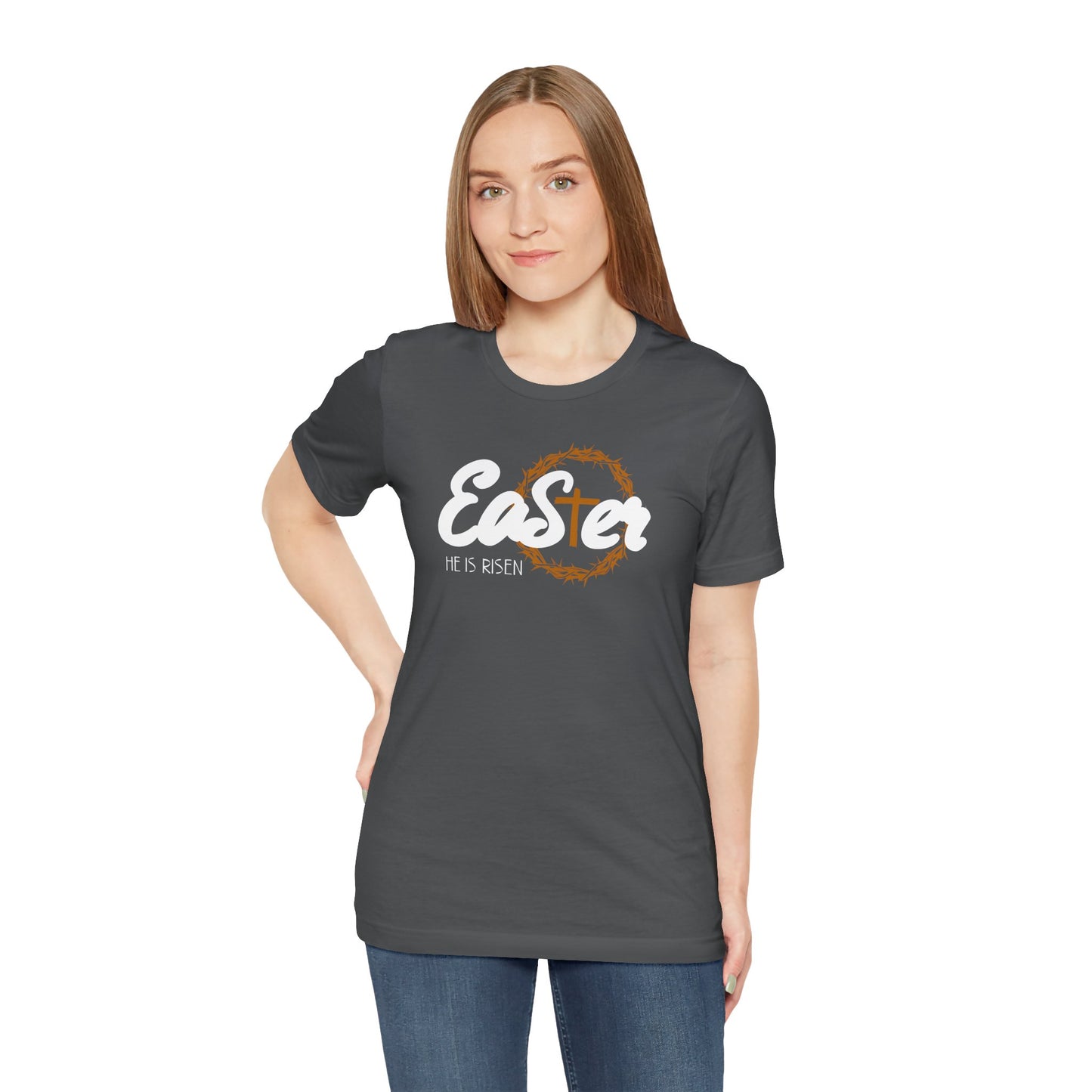 Easter He Is Risen Unisex Jersey Short Sleeve Tee
