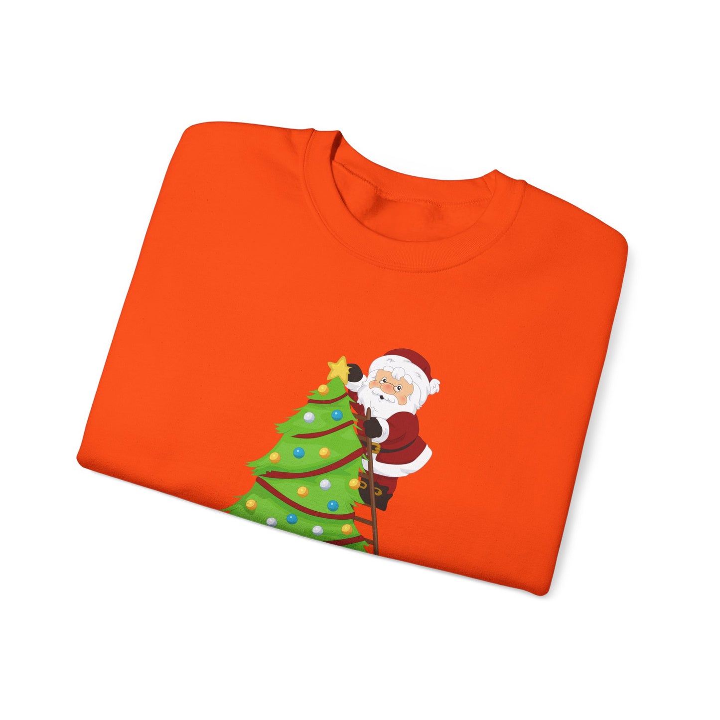 Unisex Heavy Blend Crewneck Sweatshirt Santa Climbing Ladder Merry Christmas π
πβ¨