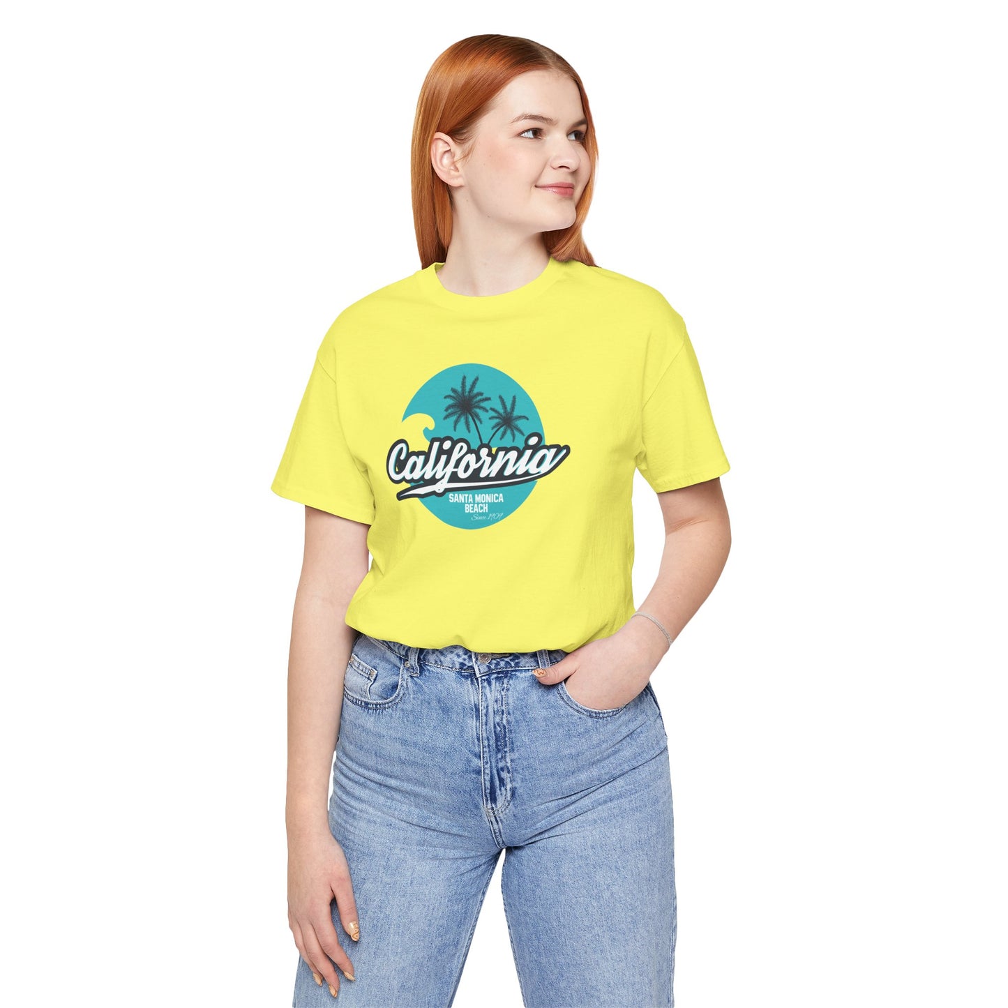 California Santa Monica Beach Unisex Jersey Short Sleeve Tee