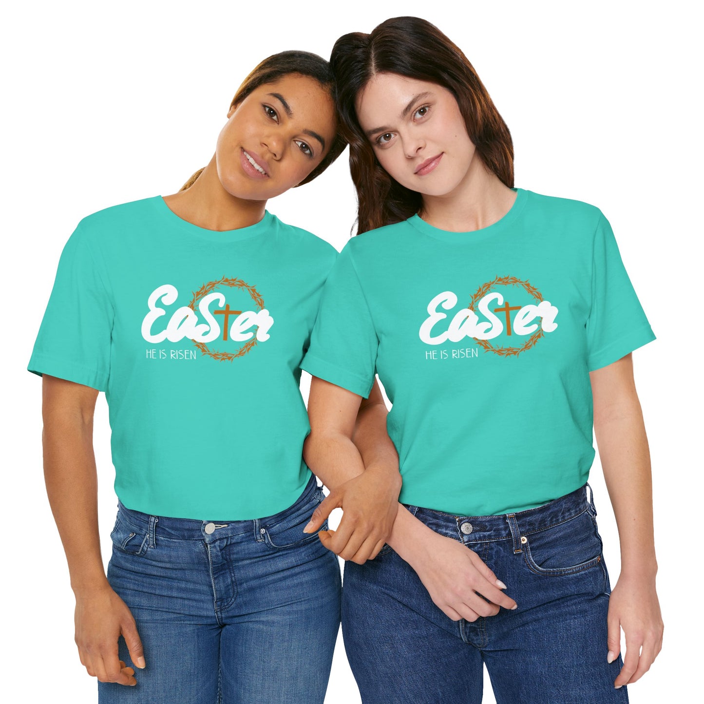 Easter He Is Risen Unisex Jersey Short Sleeve Tee