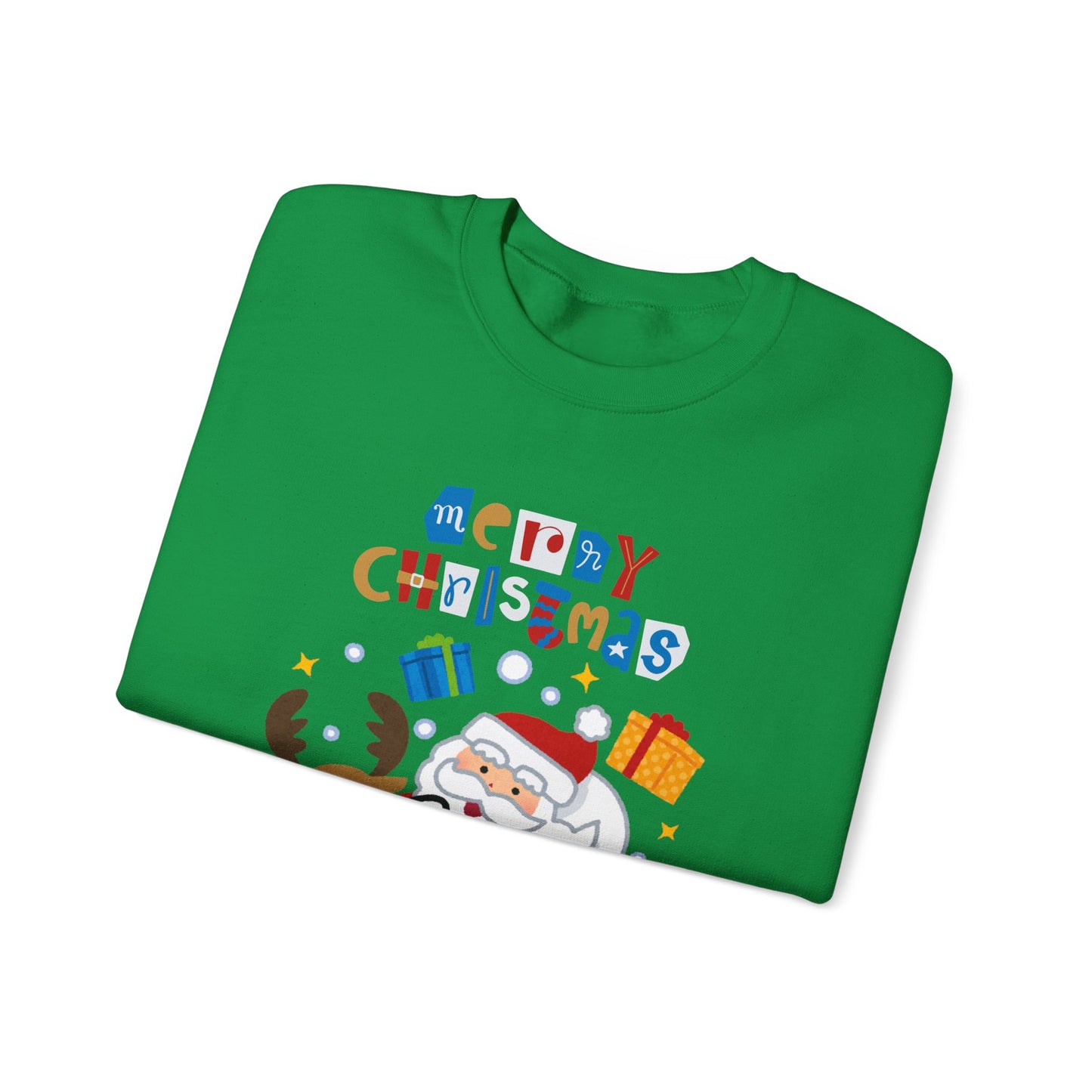Unisex Heavy Blend Crewneck Sweatshirt Santa & Reindeer Merry Christmas π
π¦β¨
