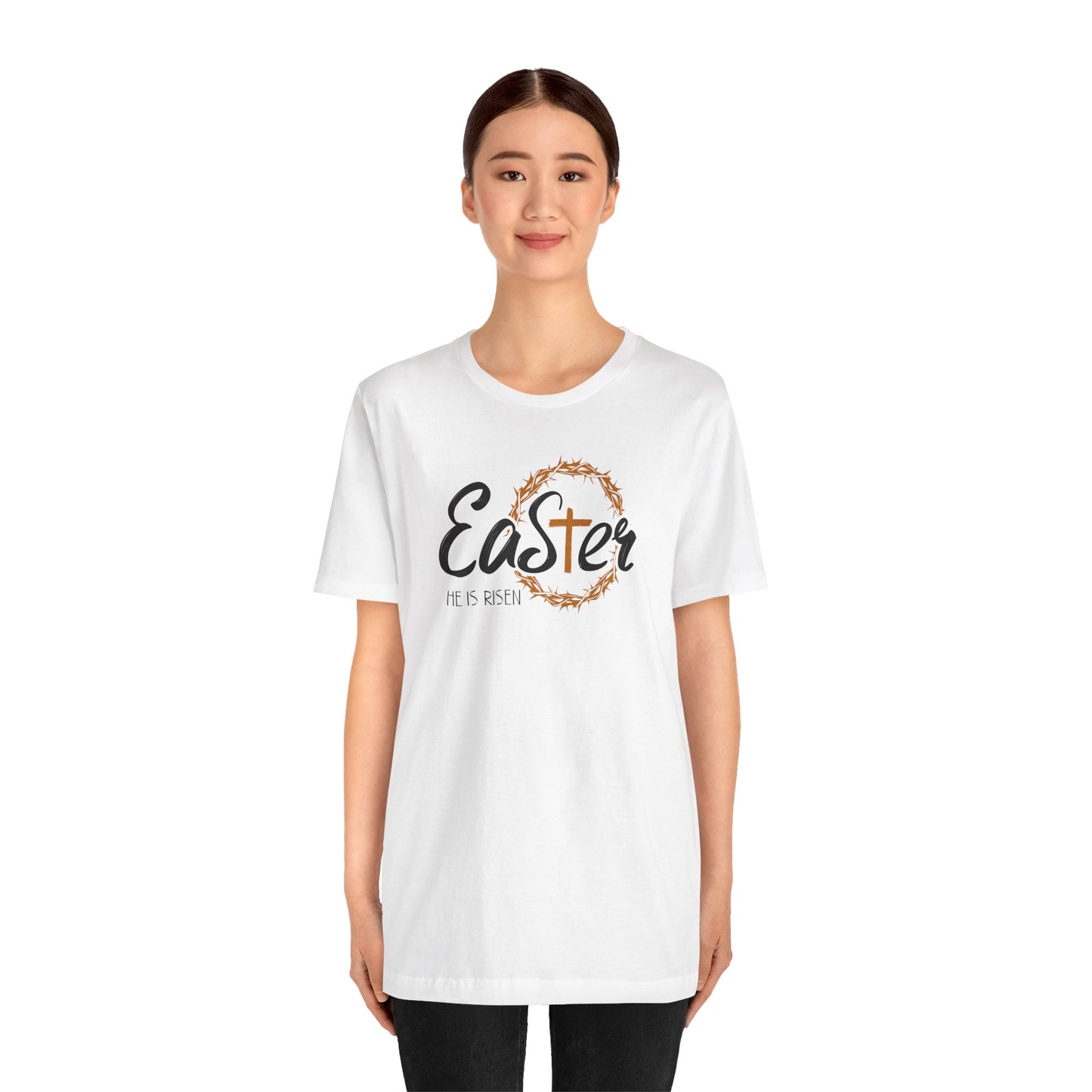 Easter He Is Risen Unisex Jersey Short Sleeve Tee