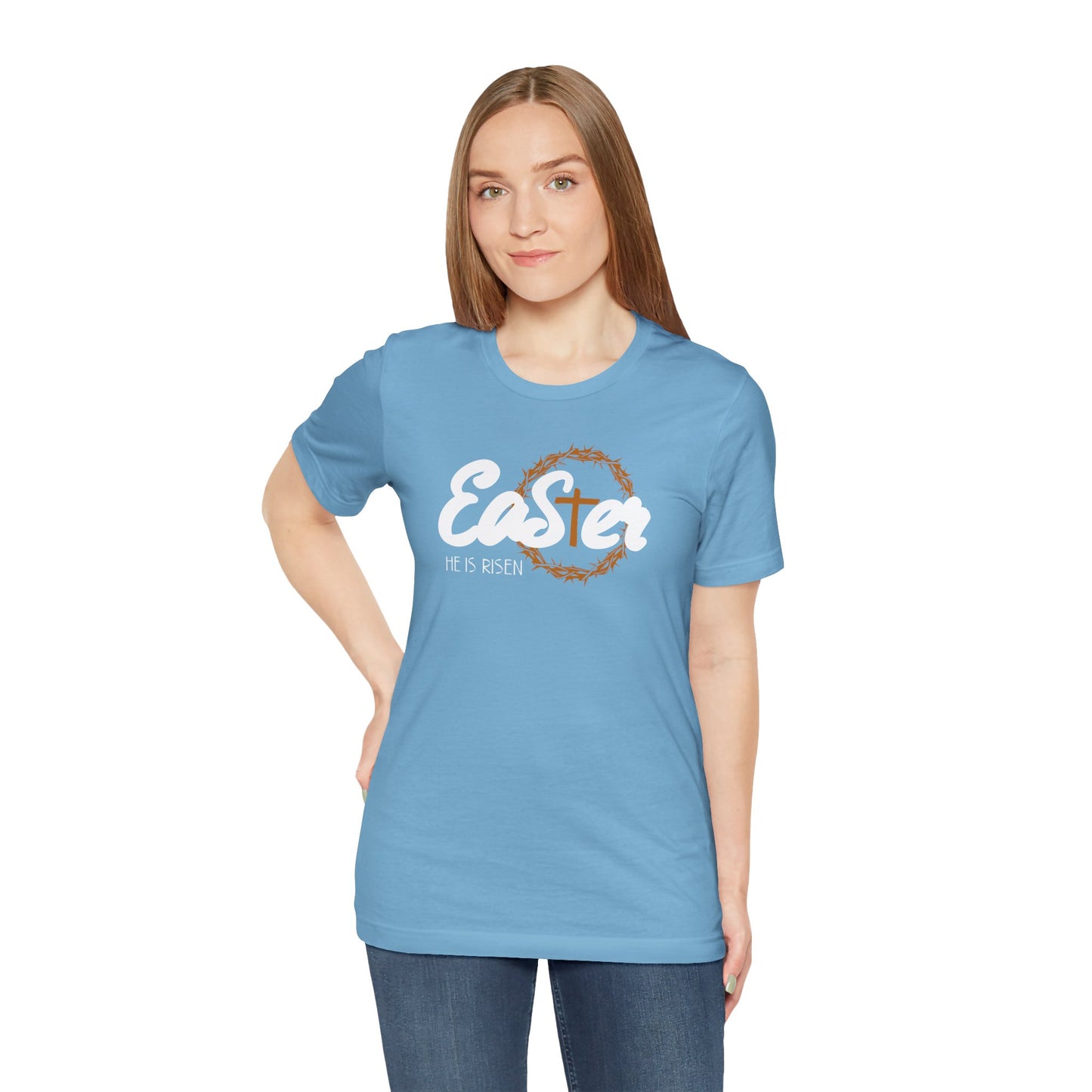 Easter He Is Risen Unisex Jersey Short Sleeve Tee