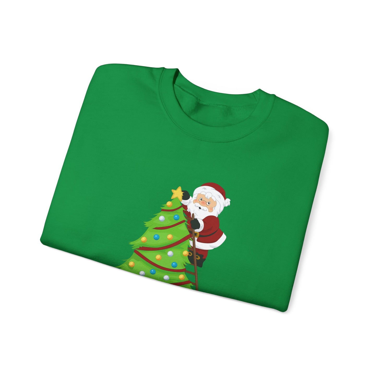 Unisex Heavy Blend Crewneck Sweatshirt Santa Climbing Ladder Merry Christmas π
πβ¨