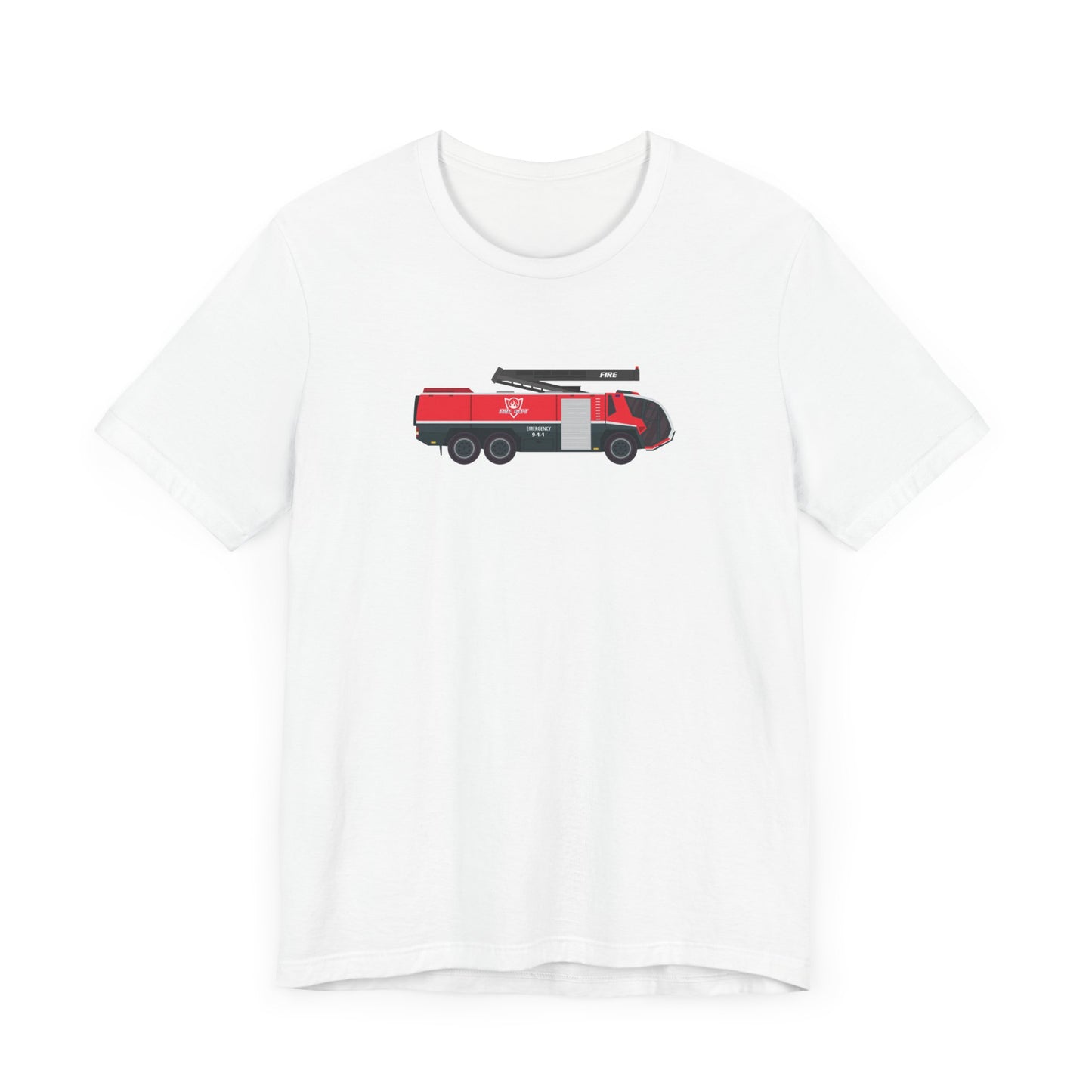 Unisex Jersey Short Sleeve Tee Fire Department Airport Rescue Truck