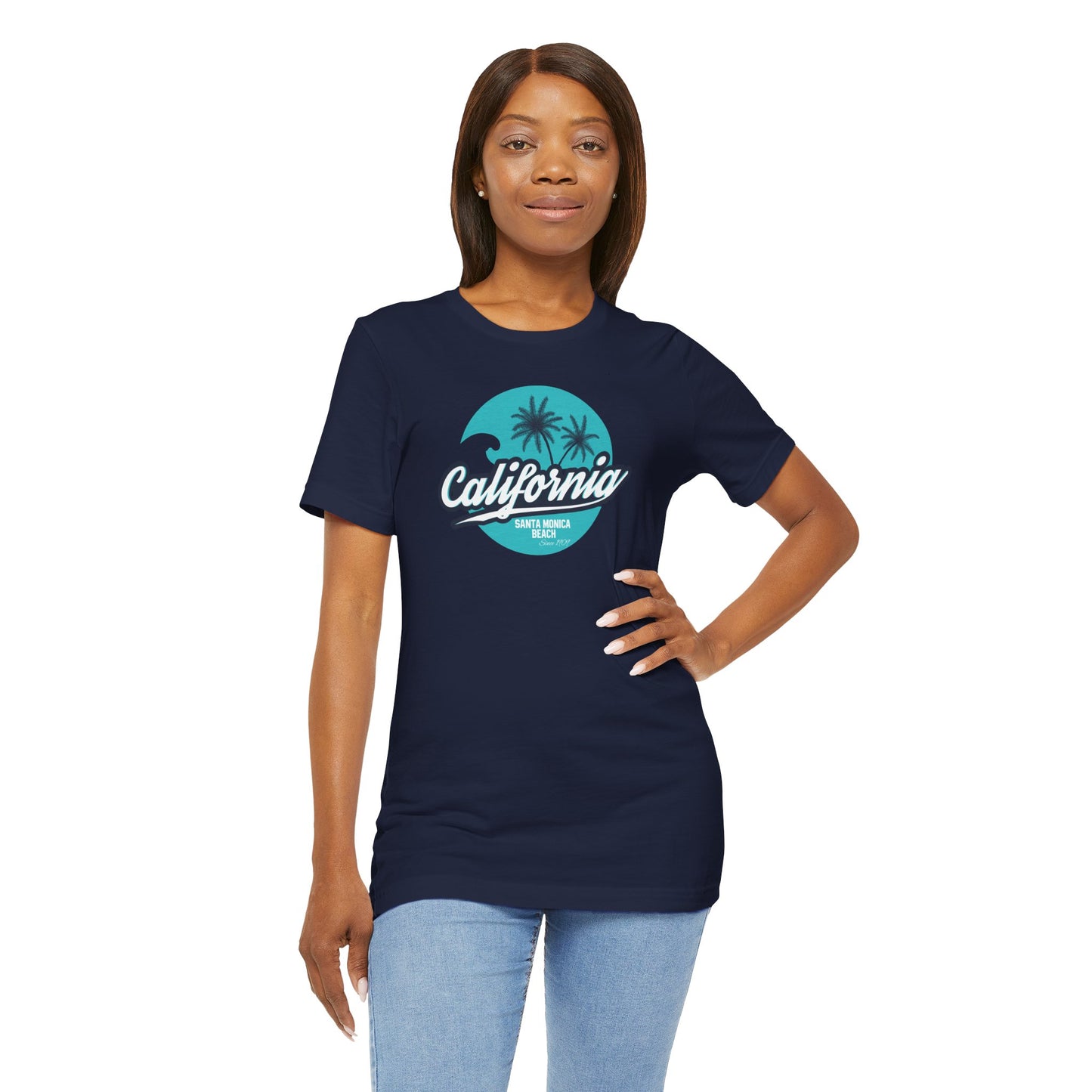 California Santa Monica Beach Unisex Jersey Short Sleeve Tee