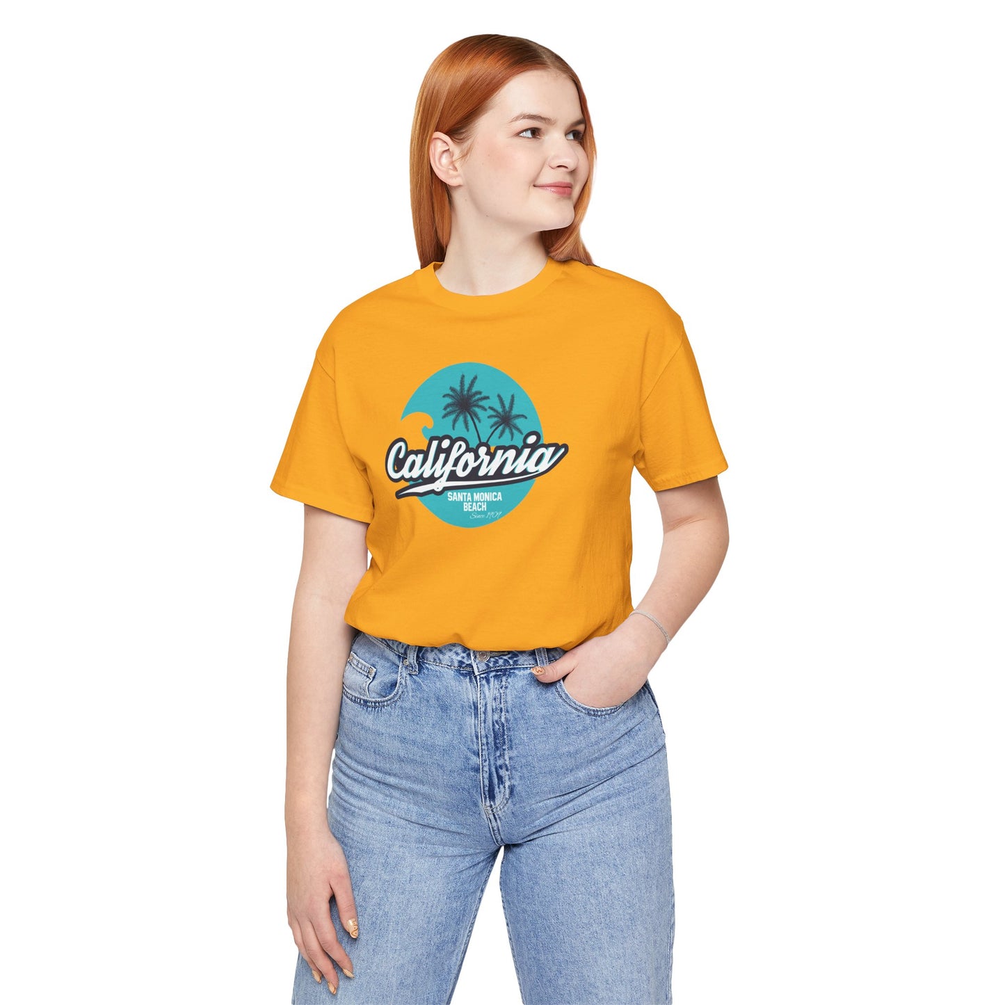 California Santa Monica Beach Unisex Jersey Short Sleeve Tee