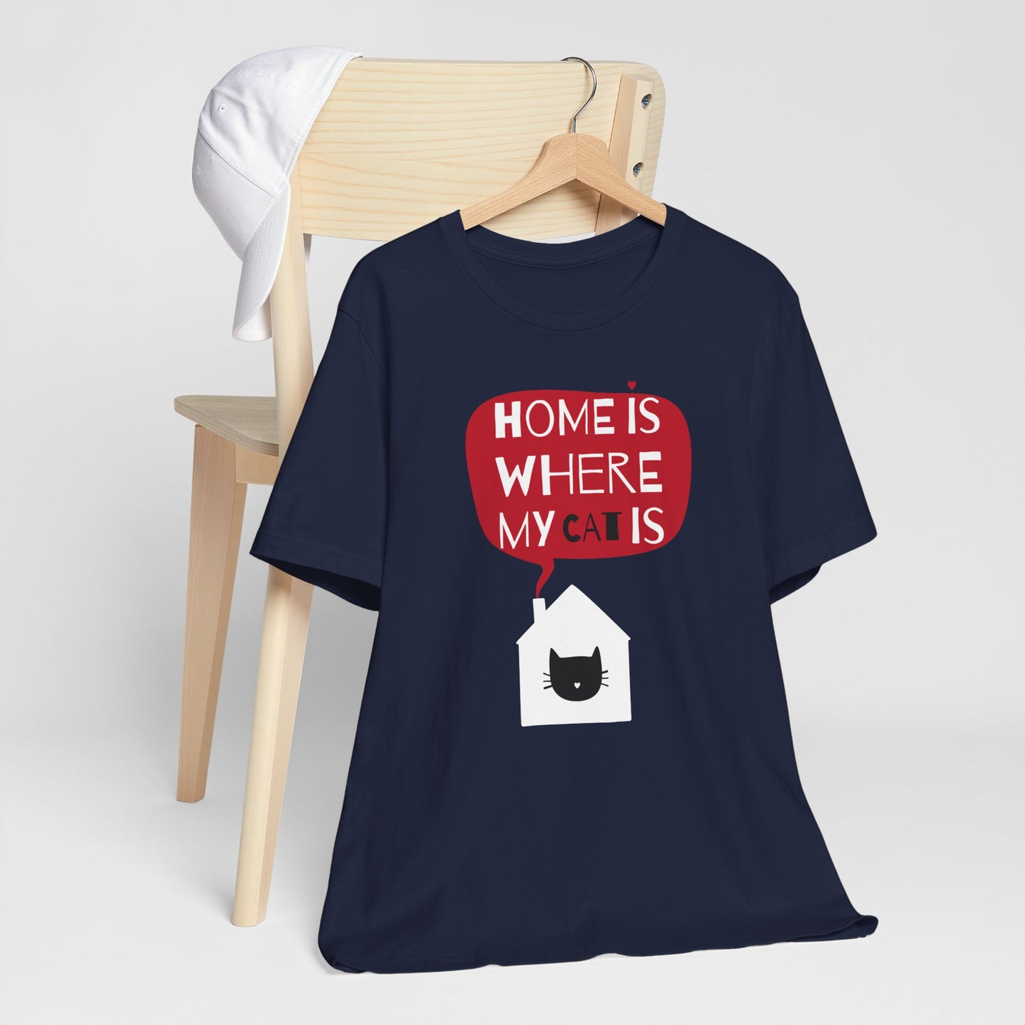Home Is Where My Cat Is Unisex Jersey Short Sleeve Tee