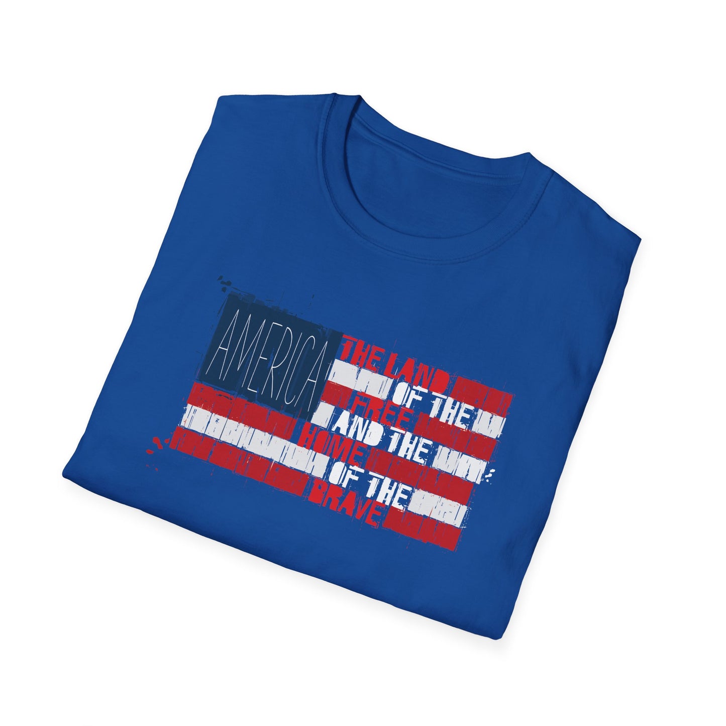 America The Land Of The Free Unisex Softstyle T-Shirt