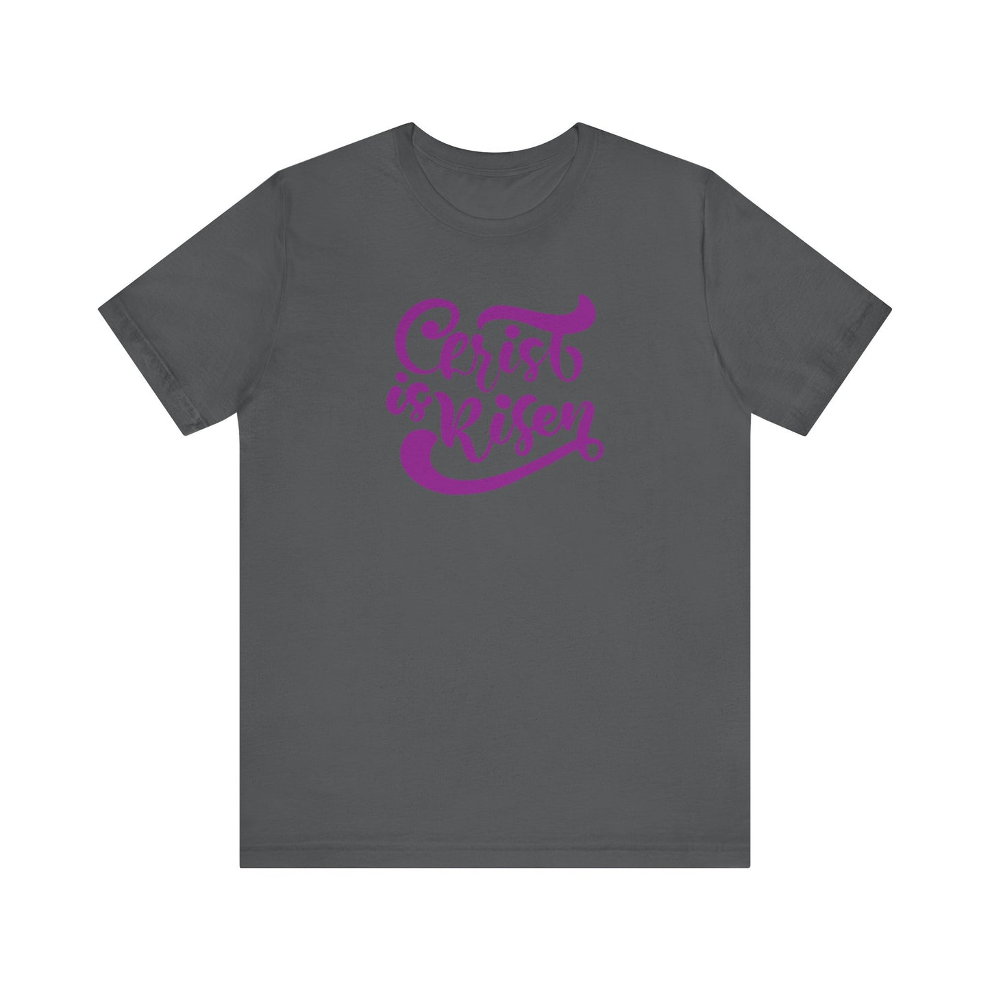 Christ is Risen Purple Print Unisex Jersey Short Sleeve Tee