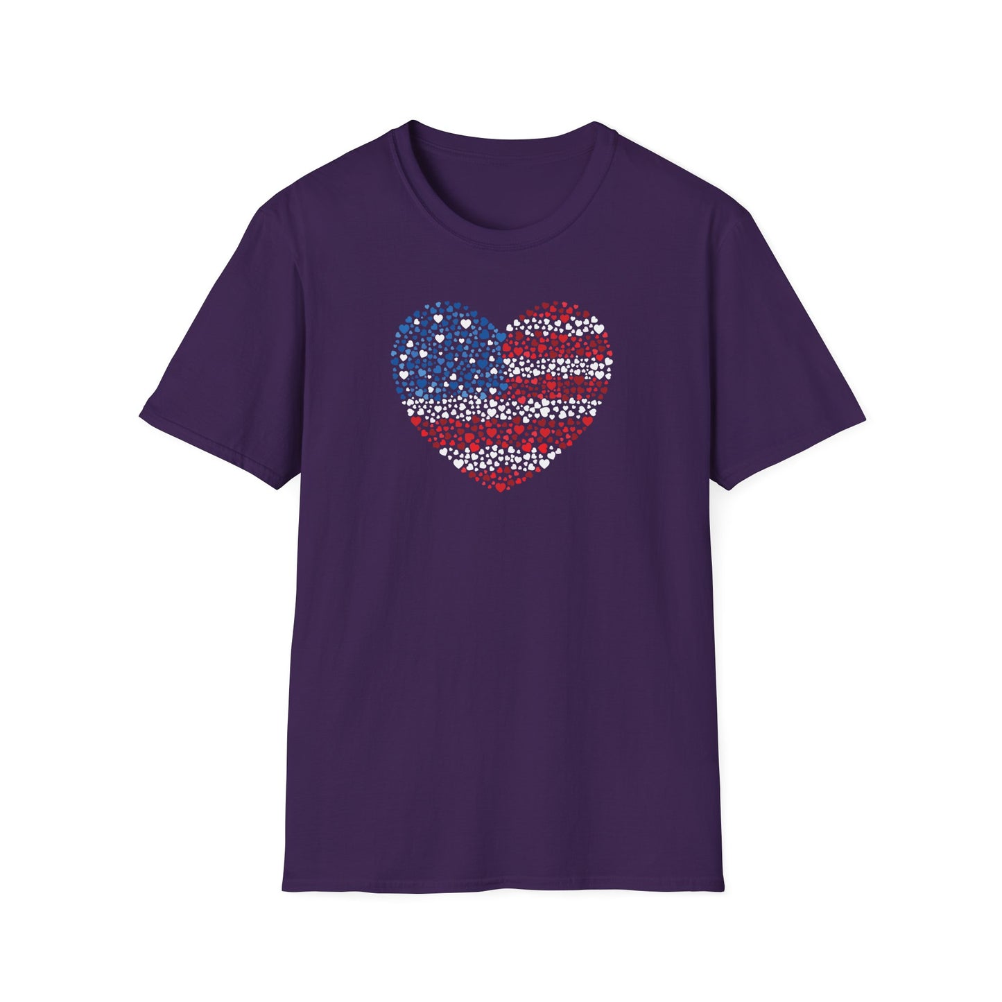 Patriotic Heartbeat Unisex Softstyle T-Shirt