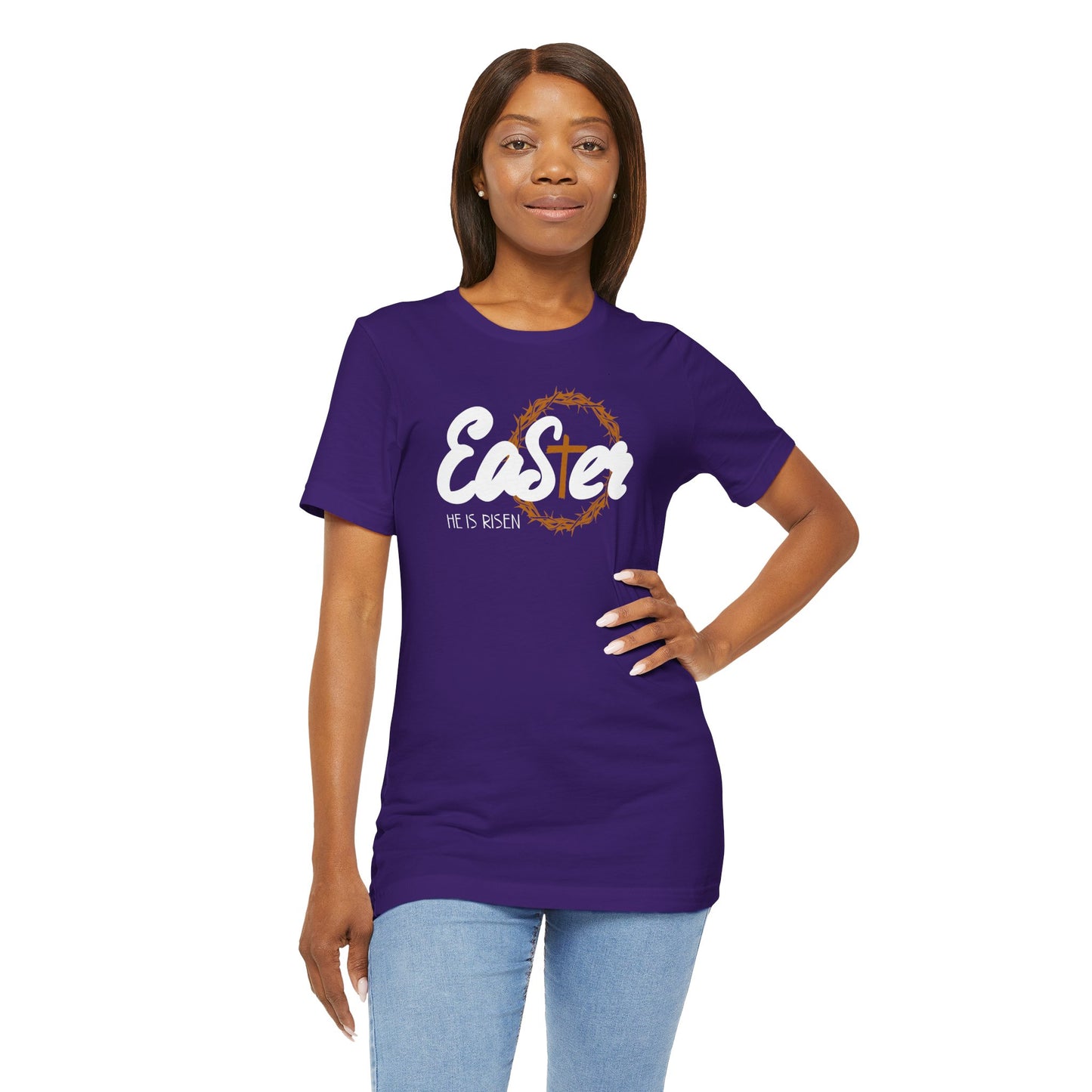 Easter He Is Risen Unisex Jersey Short Sleeve Tee