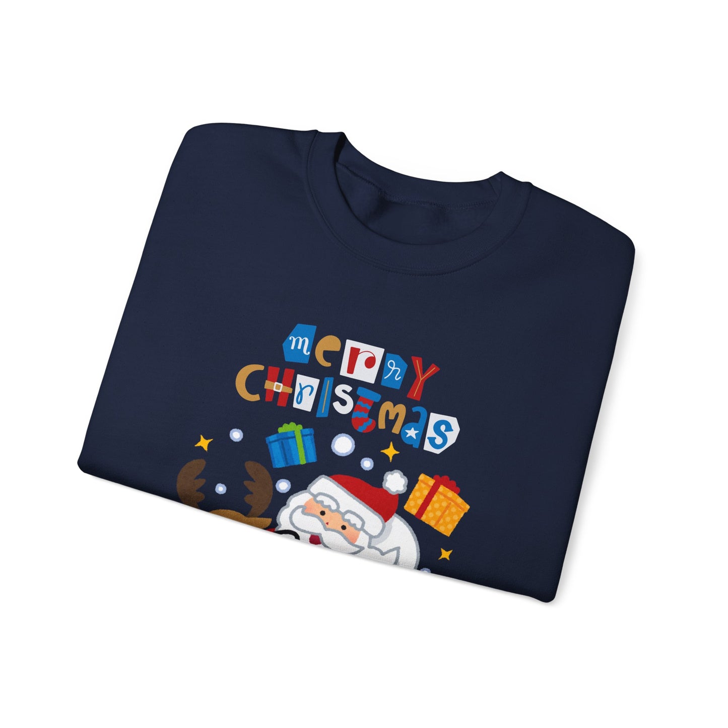 Unisex Heavy Blend Crewneck Sweatshirt Santa & Reindeer Merry Christmas π
π¦β¨