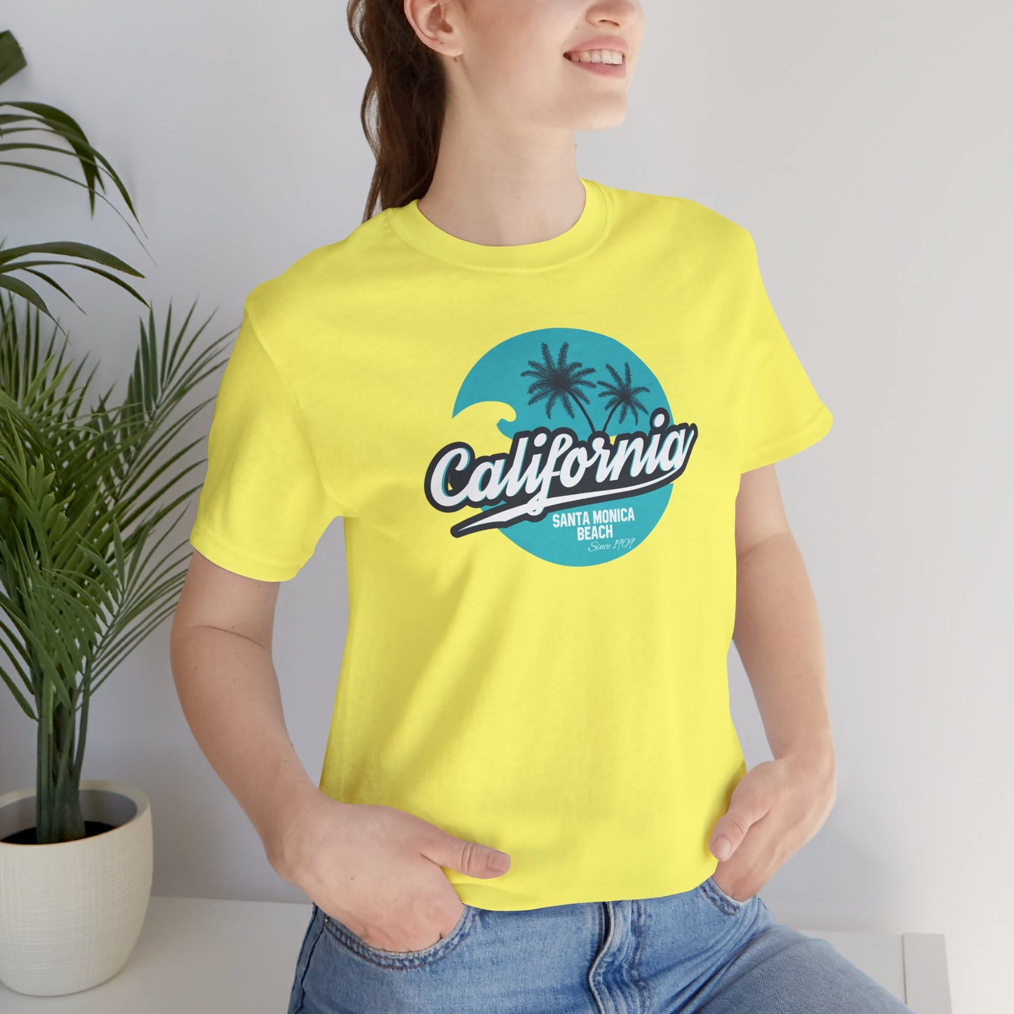 California Santa Monica Beach Unisex Jersey Short Sleeve Tee