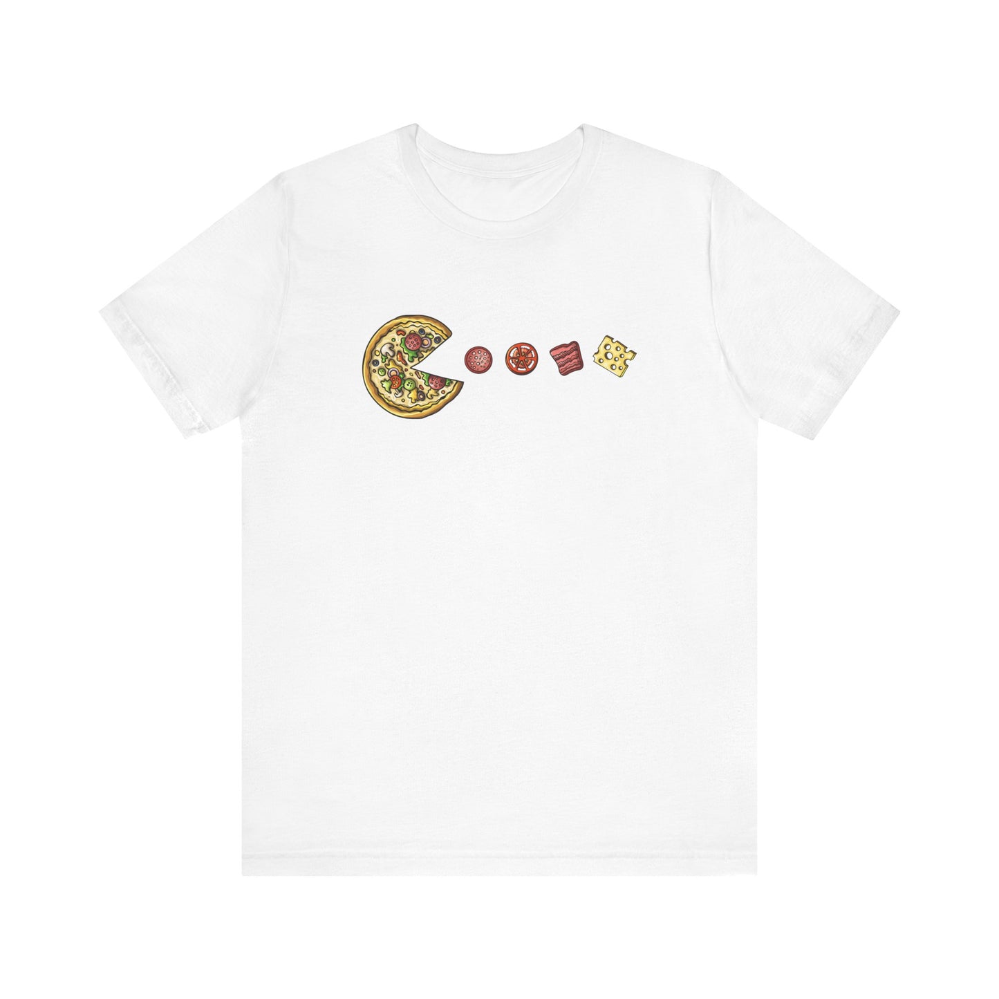 Pizza Pacman Unisex Jersey Short Sleeve Tee