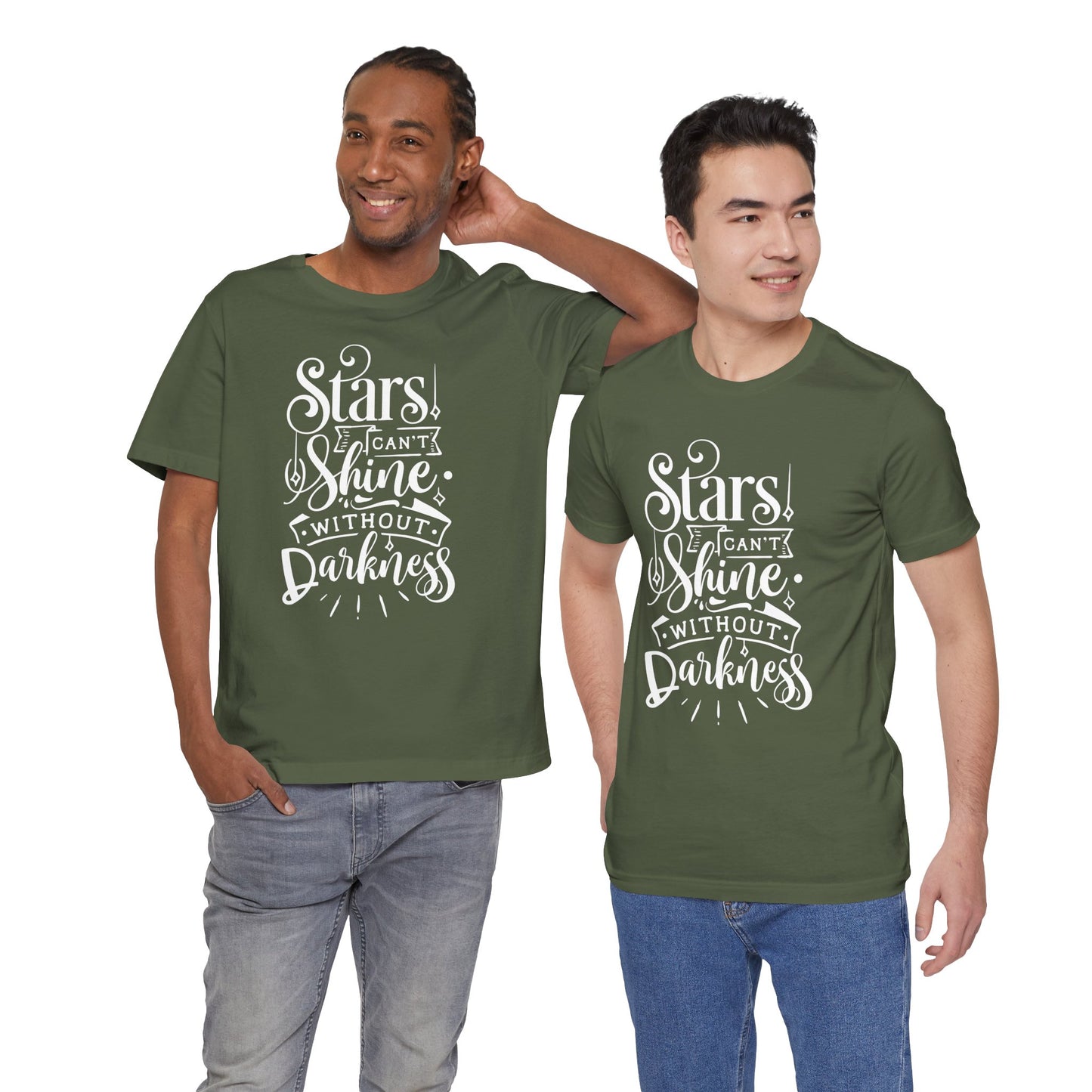Stars Can't Shine Without Darkness Unisex Jersey Short Sleeve Tee