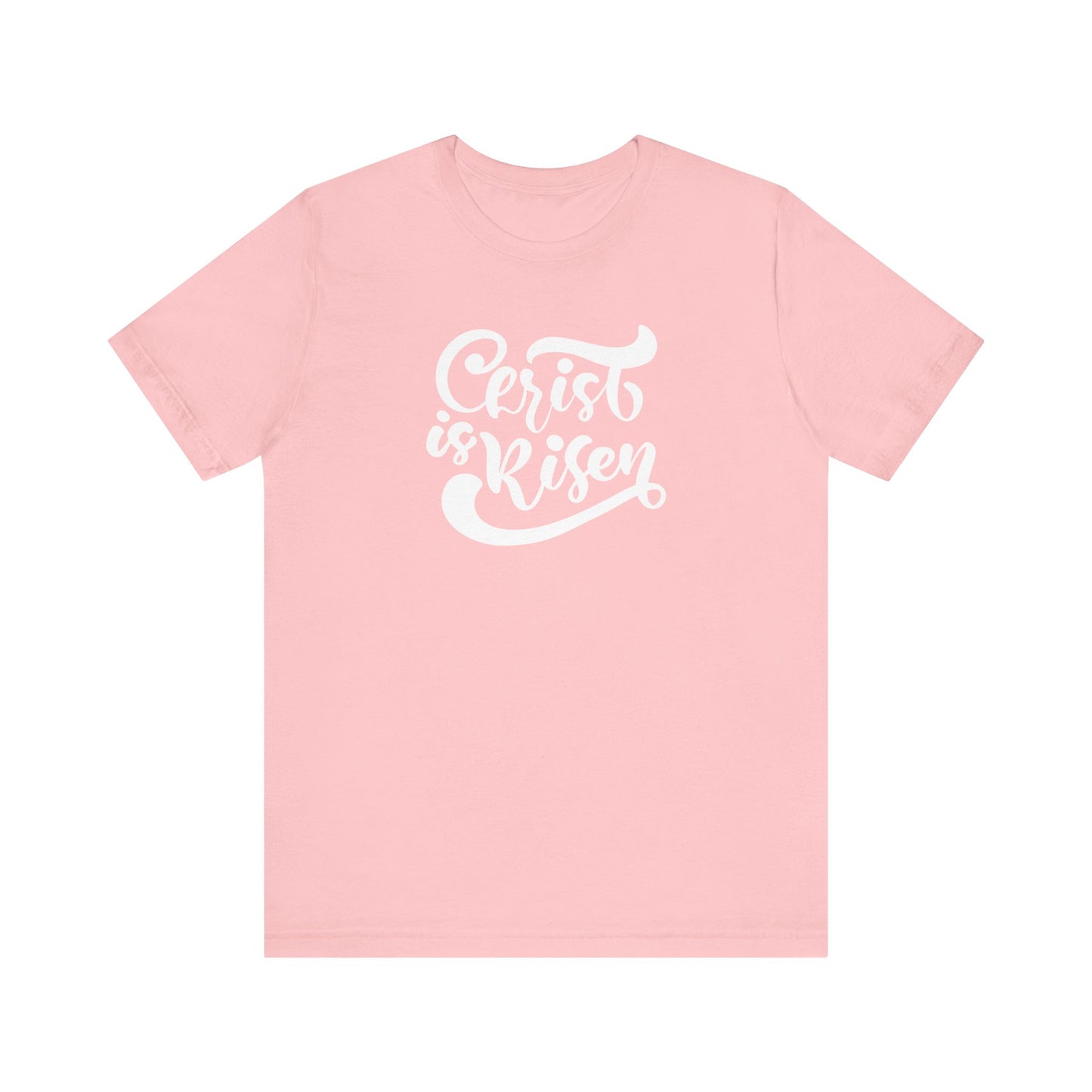 Christ is Risen White Print Unisex Jersey Short Sleeve Tee