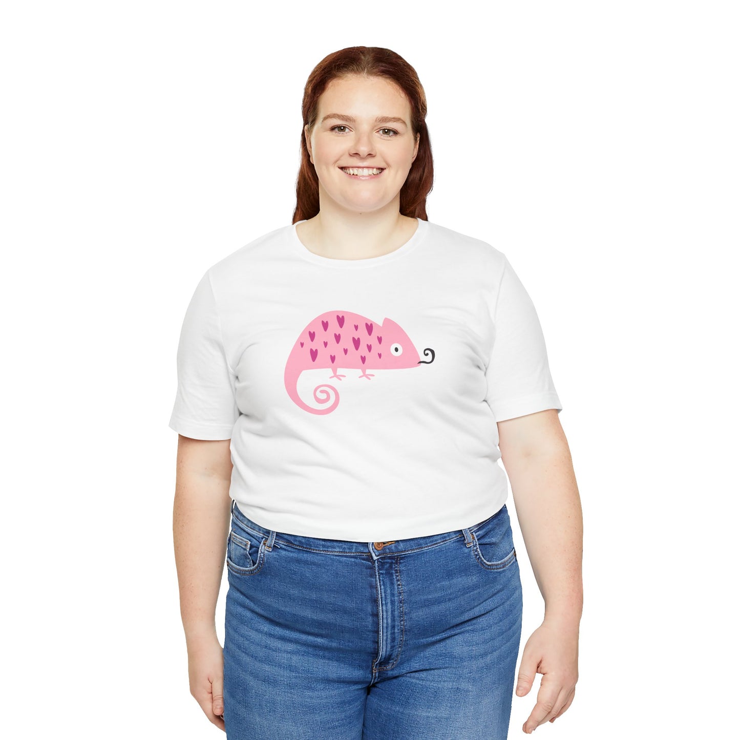 Pink Chameleon Love Heartfelt Charm Unisex Jersey Short Sleeve Tee