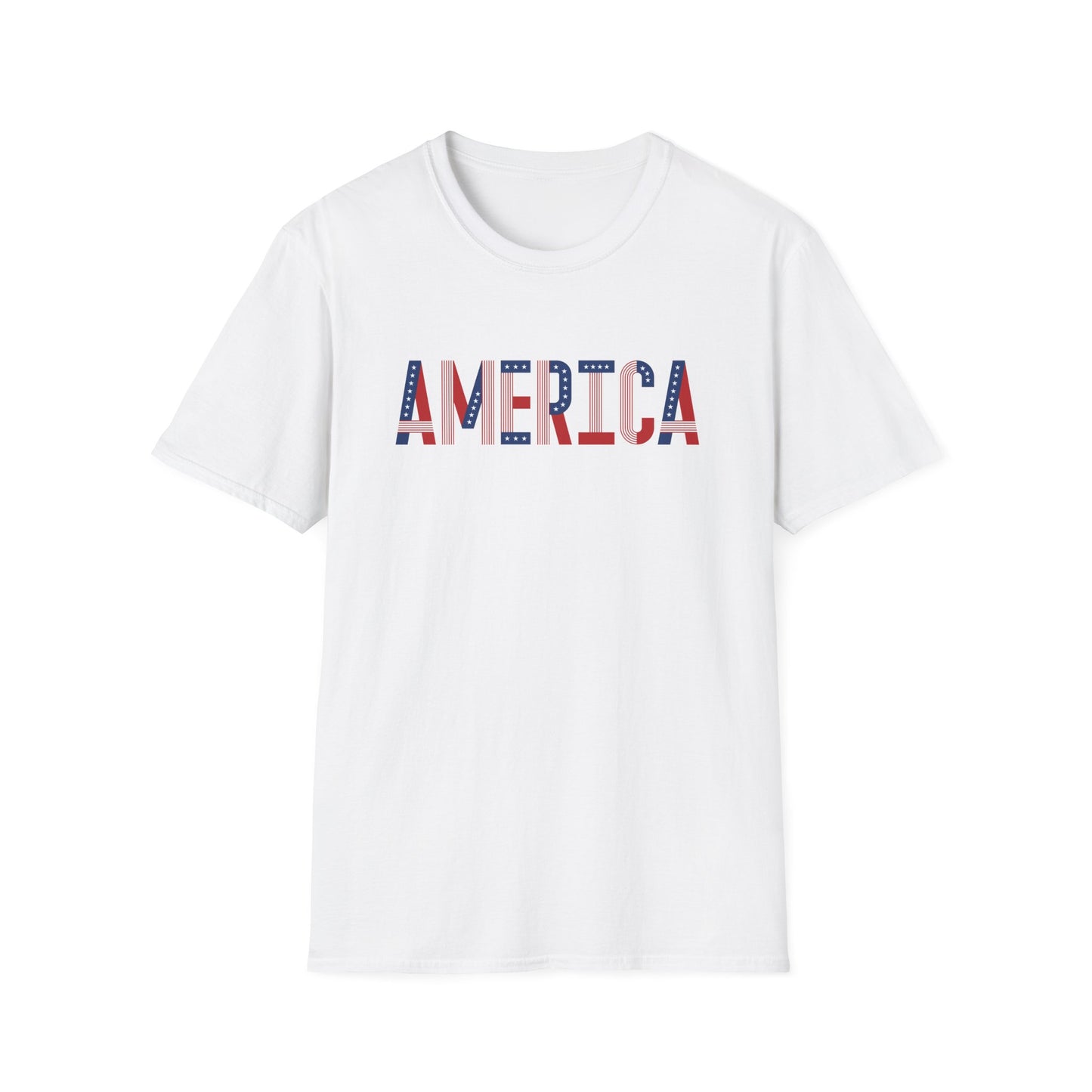America Patriotic Pride Unisex Softstyle T-Shirt