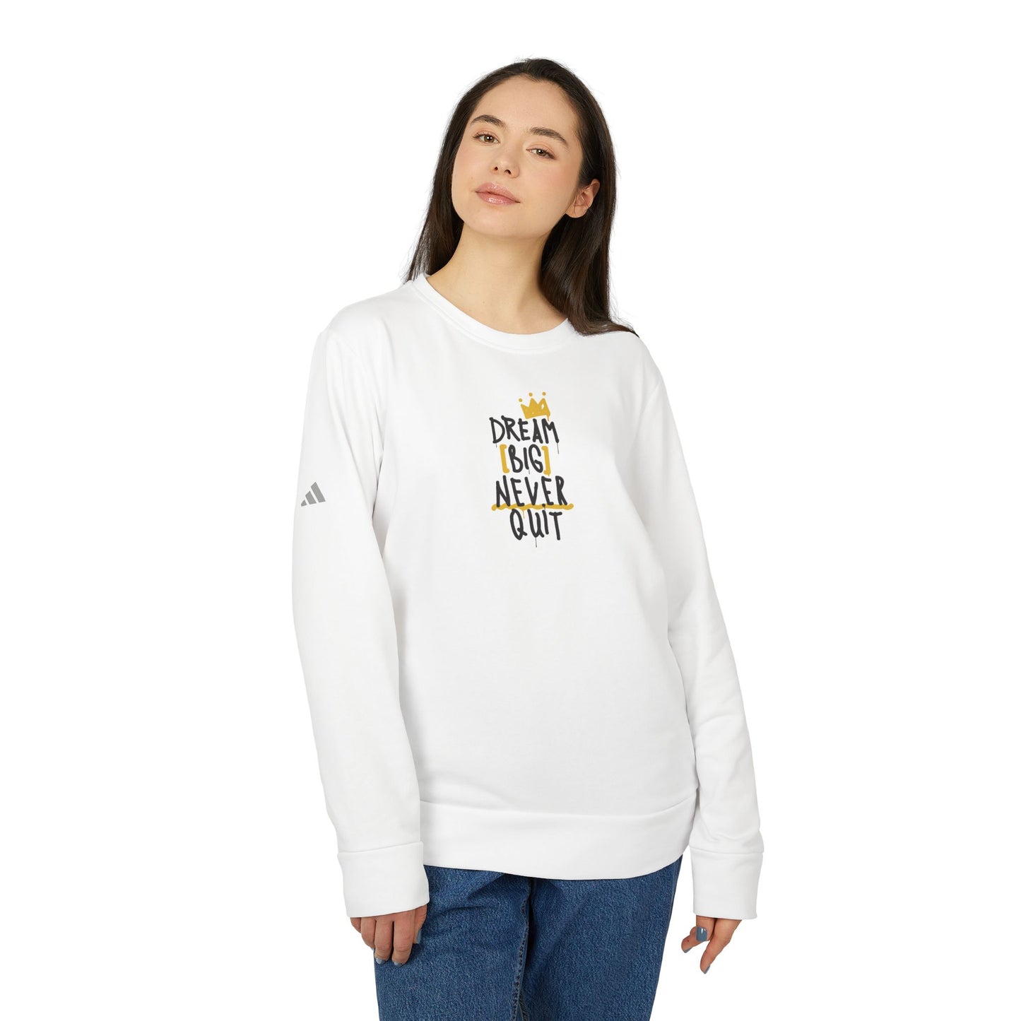 Dream Big Never Quit Adidas Unisex Cozy Fleece Sweatshirt