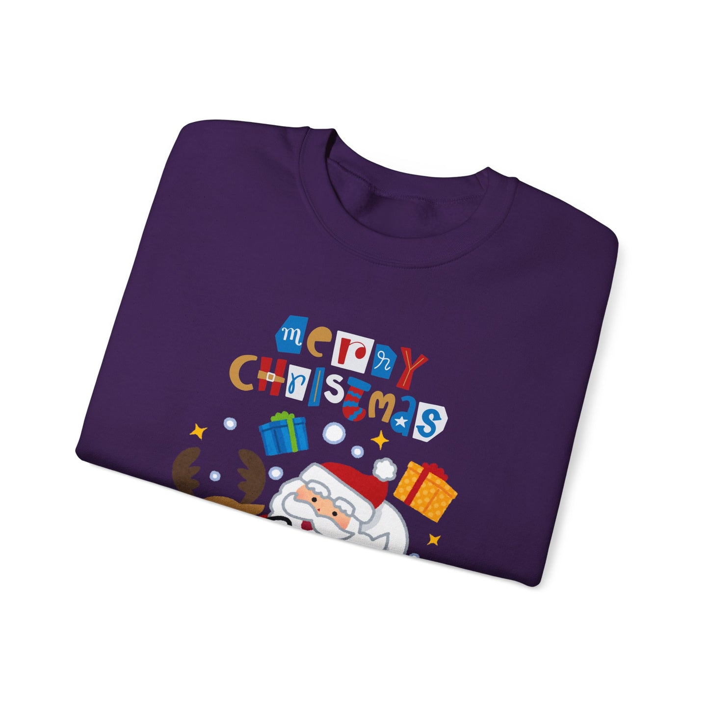 Unisex Heavy Blend Crewneck Sweatshirt Santa & Reindeer Merry Christmas π
π¦β¨