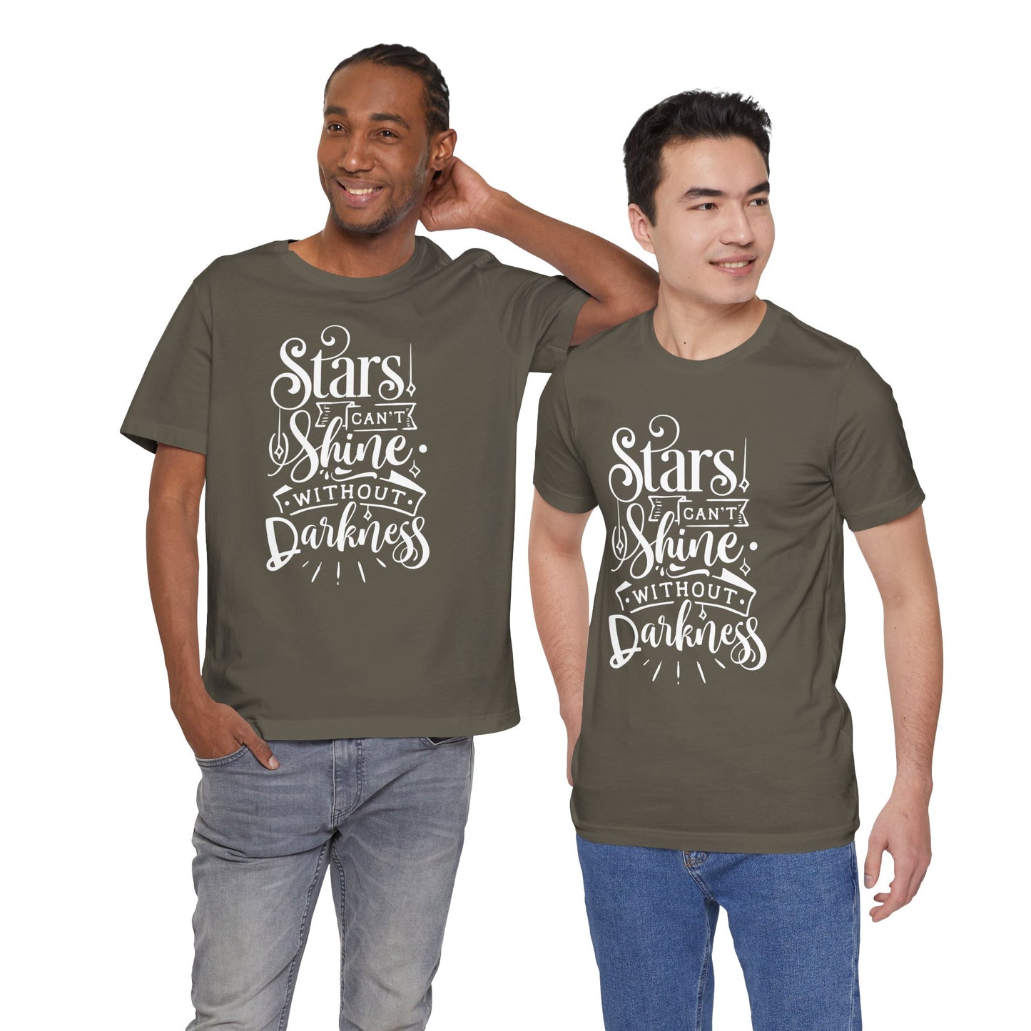 Stars Can't Shine Without Darkness Unisex Jersey Short Sleeve Tee