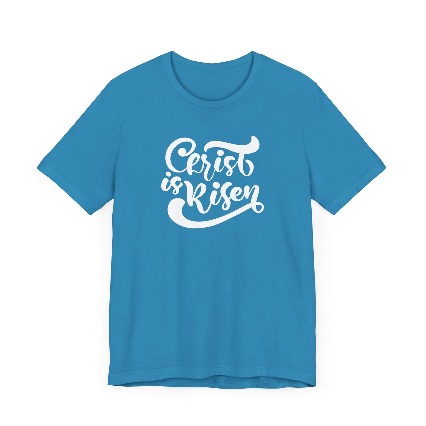 Christ is Risen White Print Unisex Jersey Short Sleeve Tee