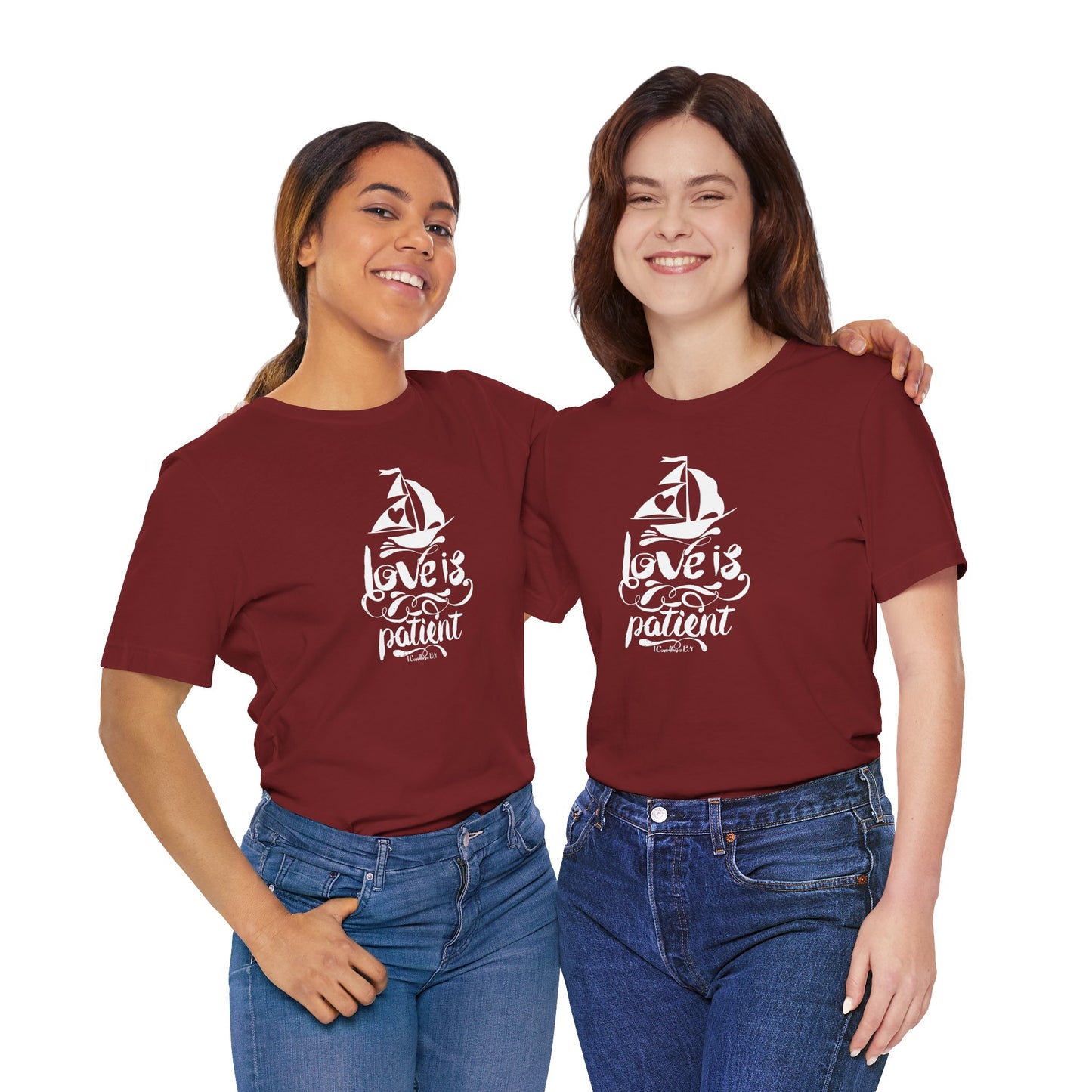 Love Is Patient Corinthians 13:4 Unisex Jersey Short Sleeve Tee