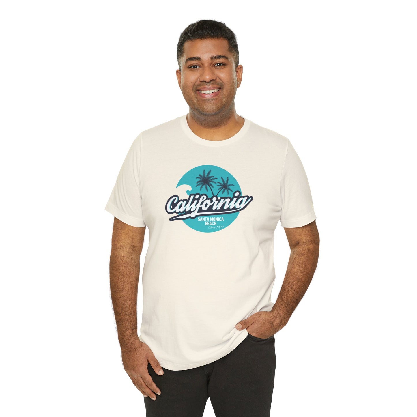 California Santa Monica Beach Unisex Jersey Short Sleeve Tee
