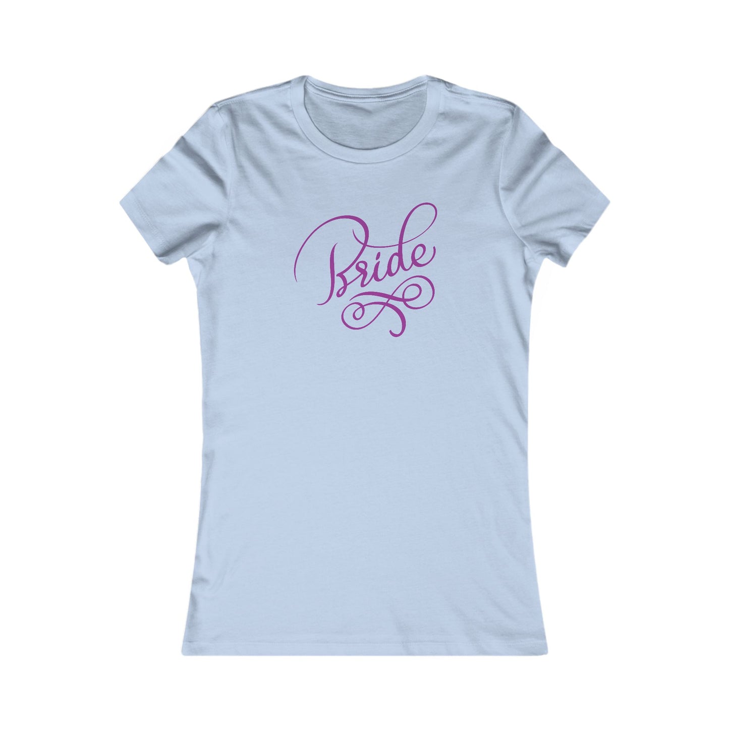 Women's Favorite Tee Bride Vibes Purple Print