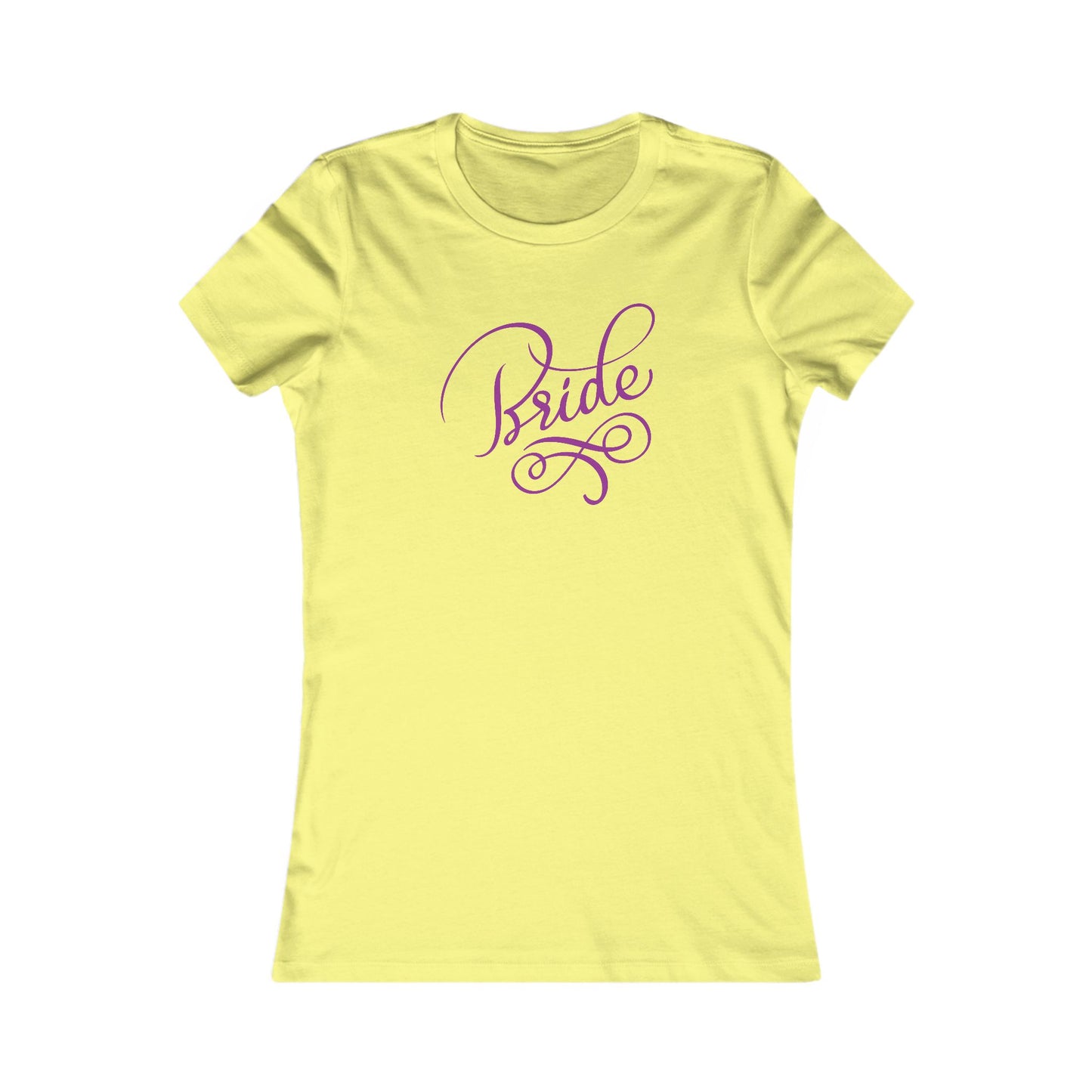 Women's Favorite Tee Bride Vibes Purple Print