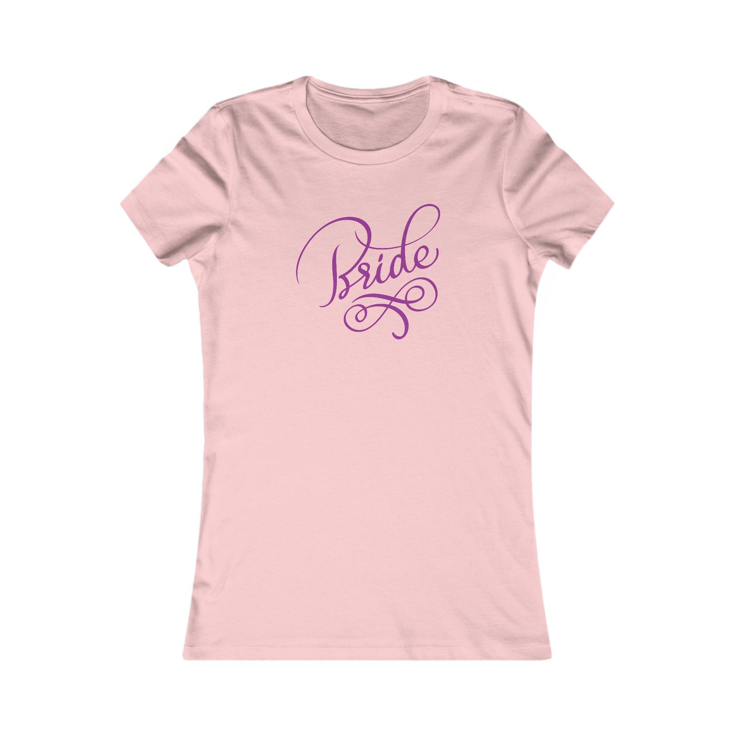 Women's Favorite Tee Bride Vibes Purple Print