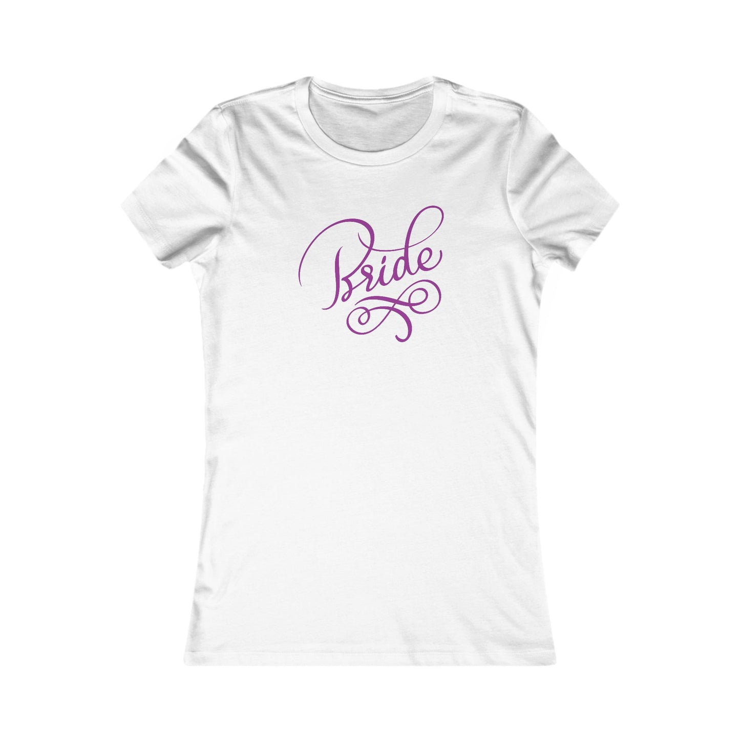Women's Favorite Tee Bride Vibes Purple Print