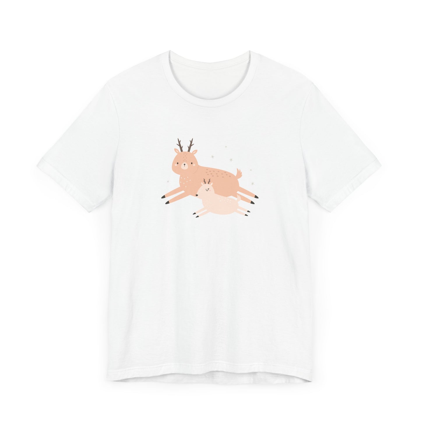 Springtime Love Supermom Reindeer & Baby Fawn Unisex Jersey Short Sleeve Tee
