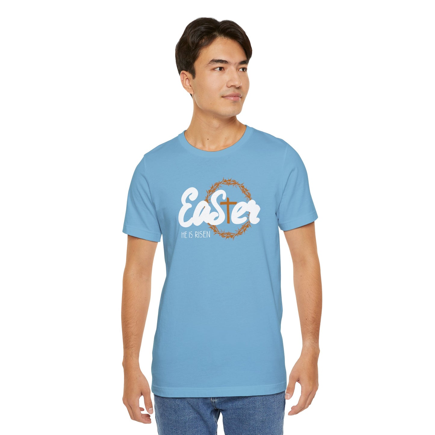 Easter He Is Risen Unisex Jersey Short Sleeve Tee