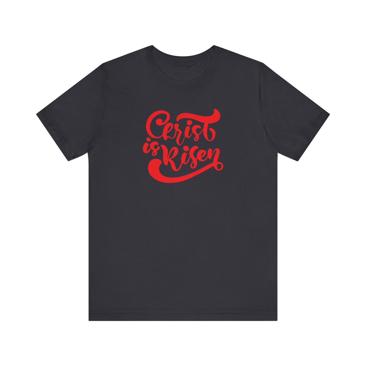 Christ is Risen Red Print Unisex Jersey Short Sleeve Tee